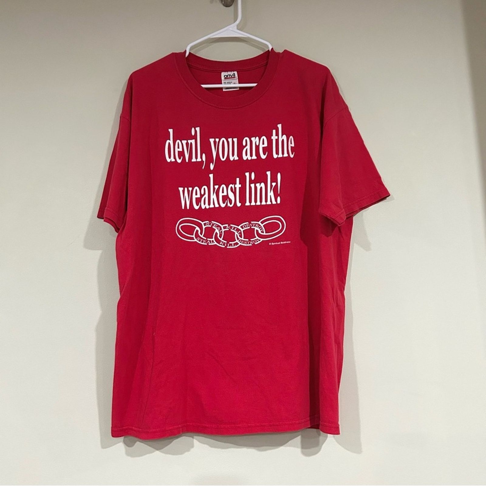 Anvil Vintage Devil You Are The Weakest Link Shirt Size US XL / EU 56 / 4 - 1 Thumbnail
