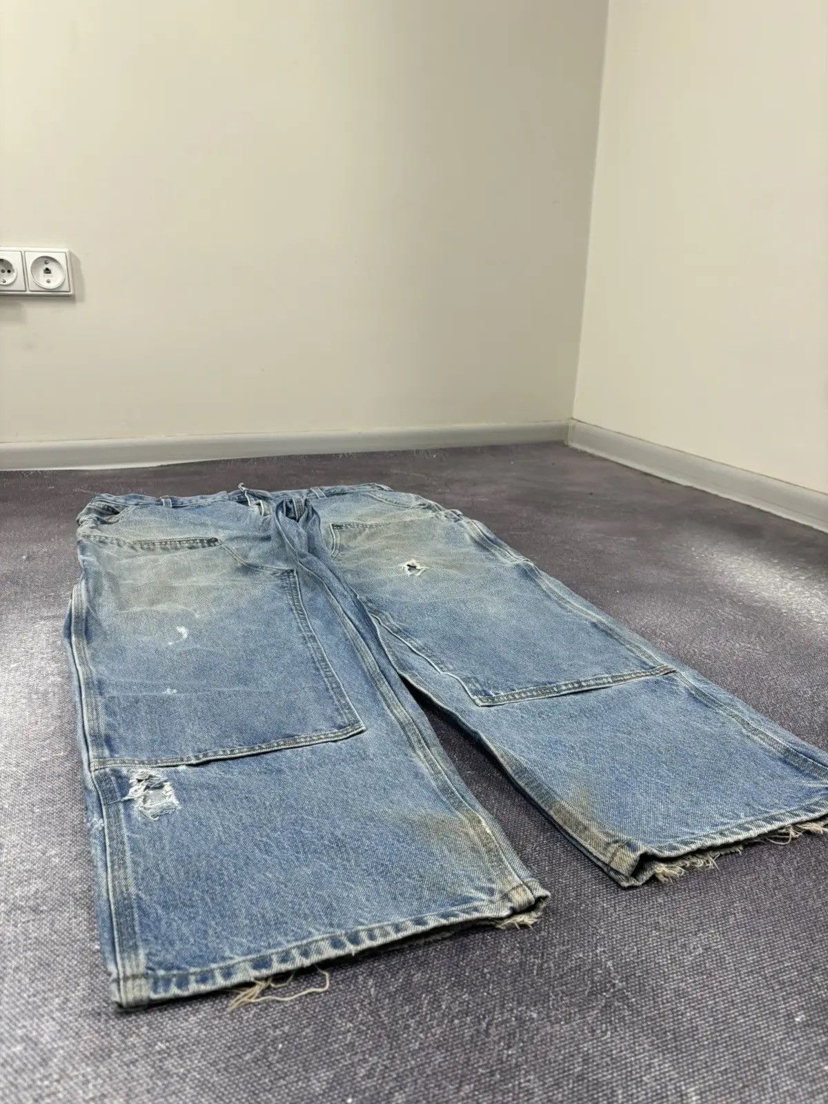 Carhartt × Vintage Vintage Carhartt Double Knee Denim Faded Hype Baggy Jeans Size US 38 / EU 54 - 2 Thumbnail