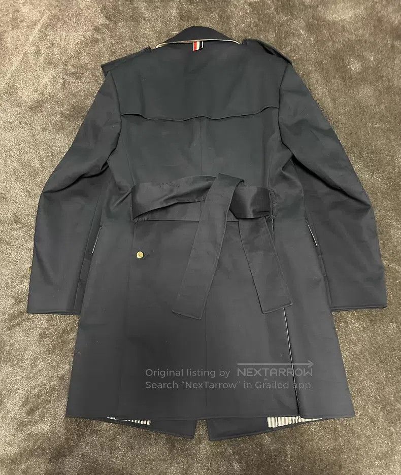 Thom Browne Thom Browne Dark blue cotton casual trench coat Size US S / EU 44-46 / 1 - 7 Thumbnail