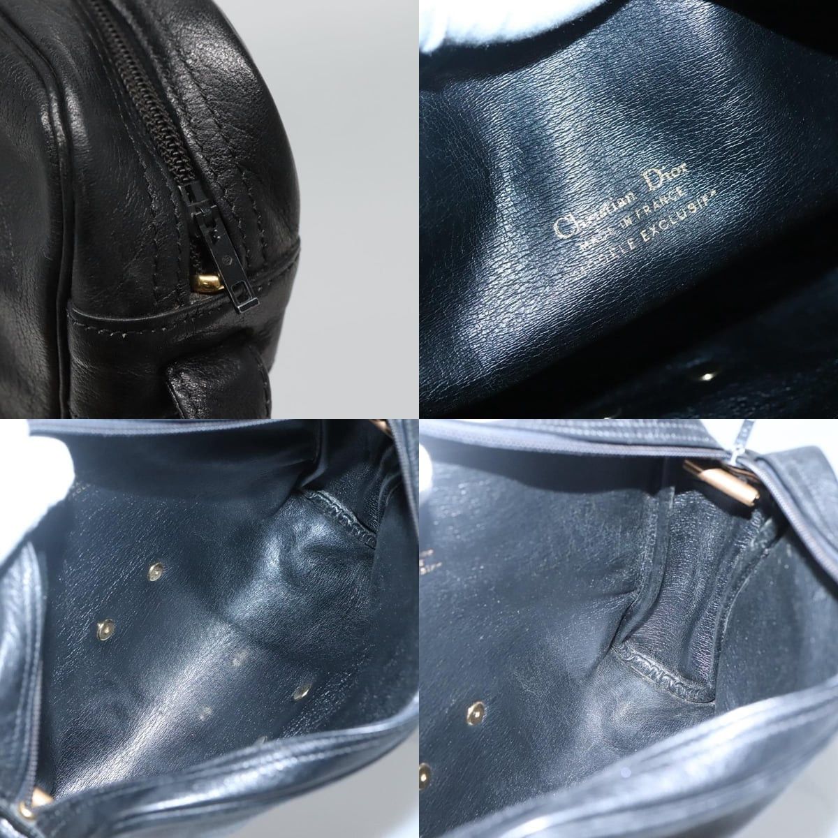 Dior DIOR Shoulder Bag Leather Black Gold Size ONE SIZE - 11 Thumbnail