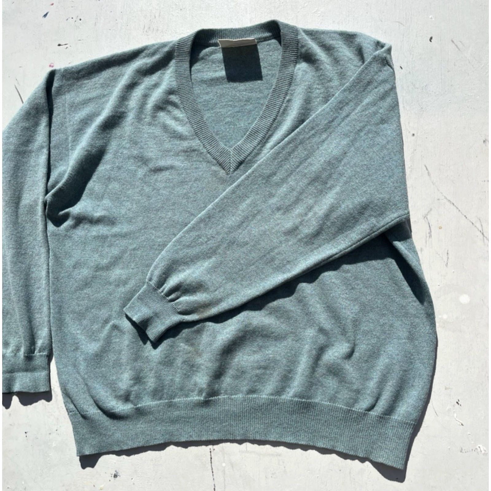 Vintage VINTAGE Tessitore Men’s Sweater Green Solid NO SIZE Italian Cashmere Classic EU Size US XL / EU 56 / 4 - 5 Thumbnail