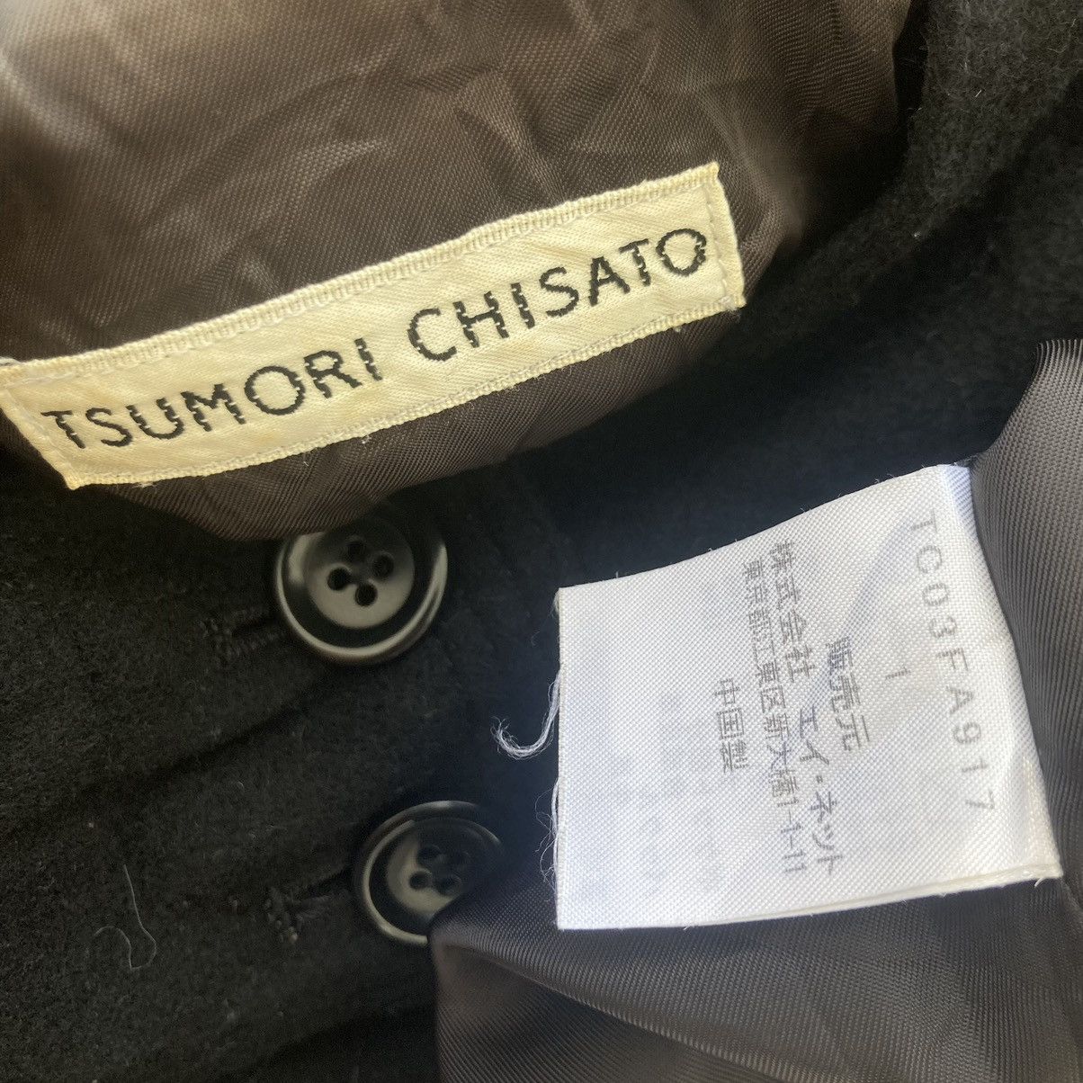 Tsumori Chisato TSUMORI CHISATO WOOL PEACOAT PONCHO WITH HOOD Size L / US 10 / IT 46 - 10 Thumbnail