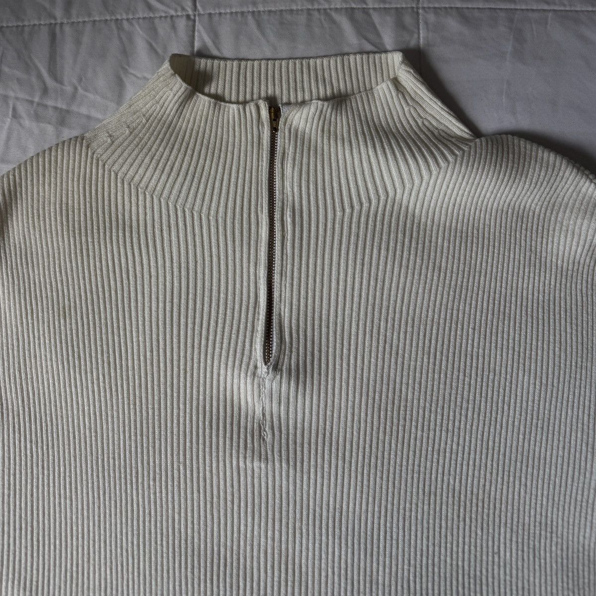 Other Vivienne Hu White Quarter Zip Sweater Size US L / EU 52-54 / 3 - 4 Thumbnail