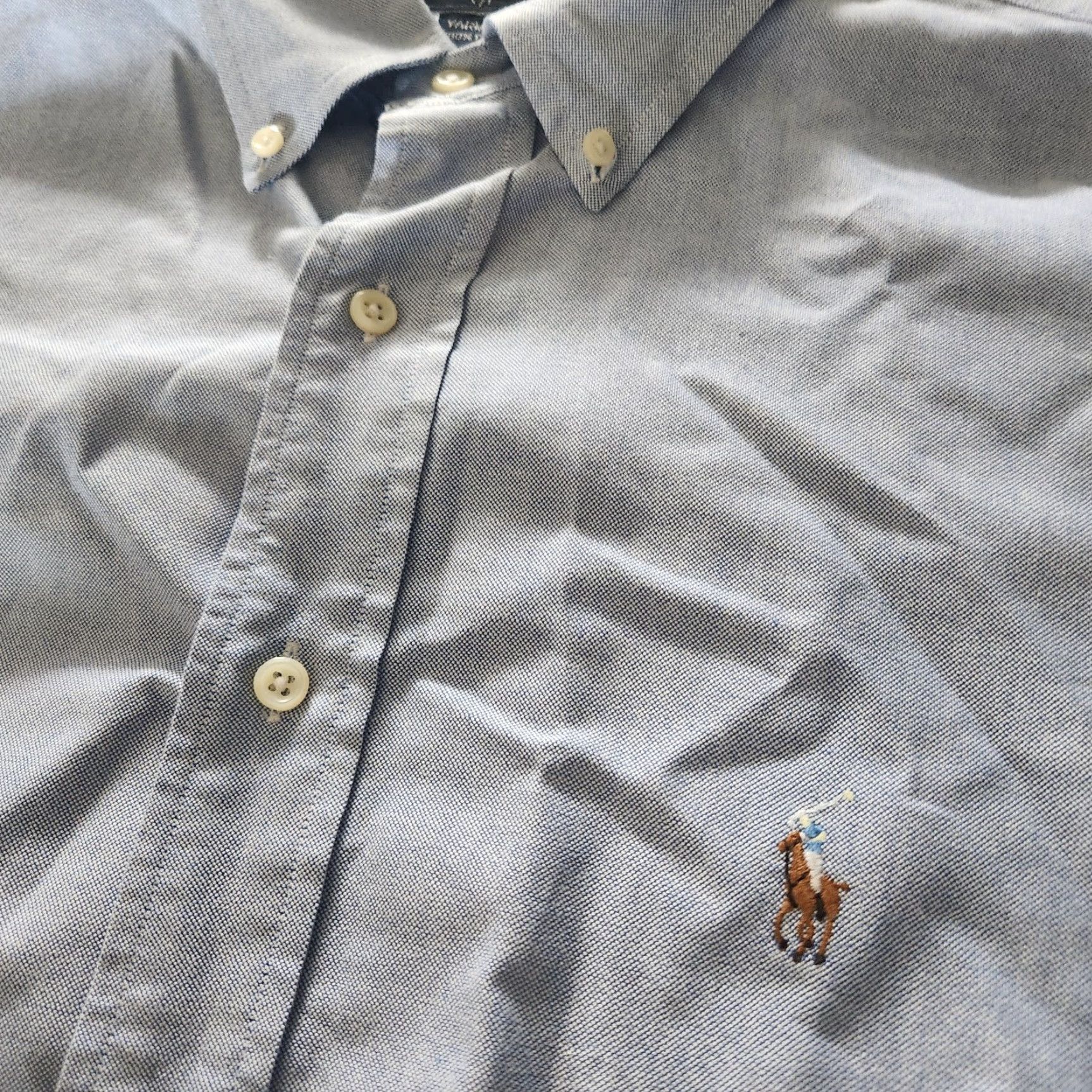 Ralph Lauren Ralph Lauren Shirt Mens XL Blue Chambray Yarmouth Oxford Button-Up Classic Fit Size US XL / EU 56 / 4 - 2 Thumbnail
