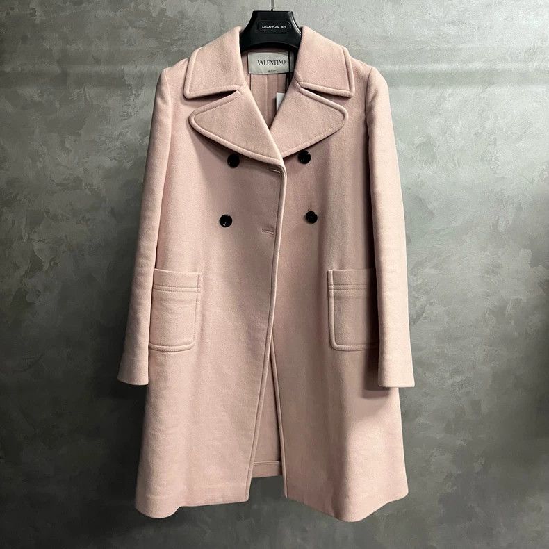 Valentino Valentino Pink solid color cinched waist, single-breasted Size S / US 4 / IT 40 - 1 Thumbnail