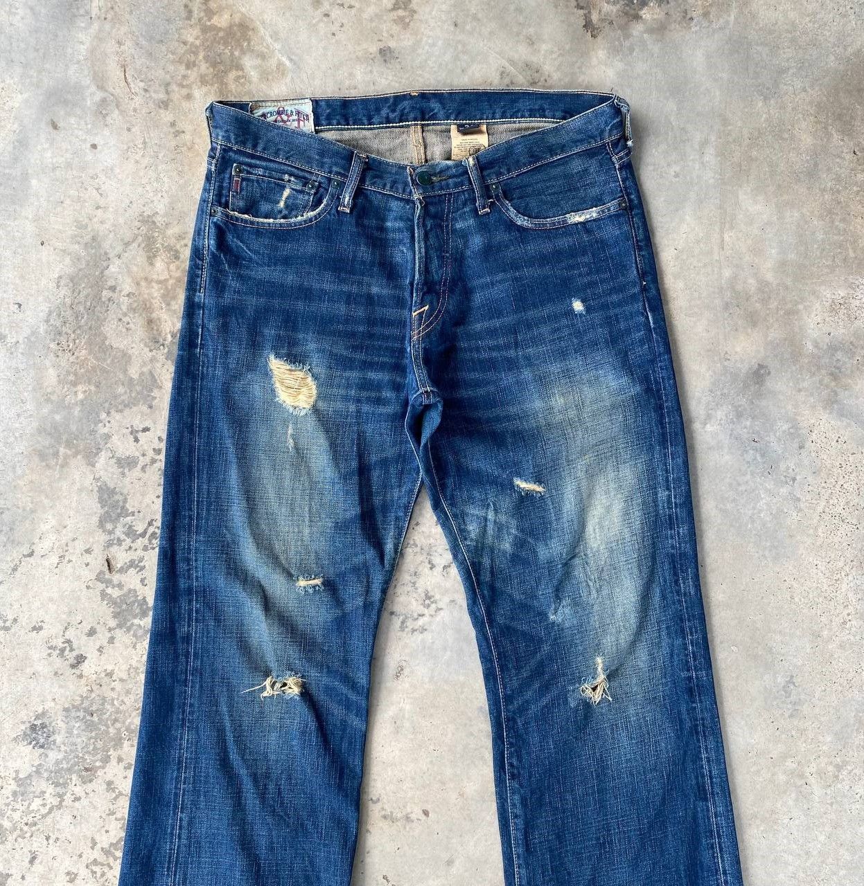 Other DISTRESSED ABERCROMBIE & FITCH BLUEWASH RIPPED DENIM W34X30 Size US 34 / EU 50 - 10 Thumbnail