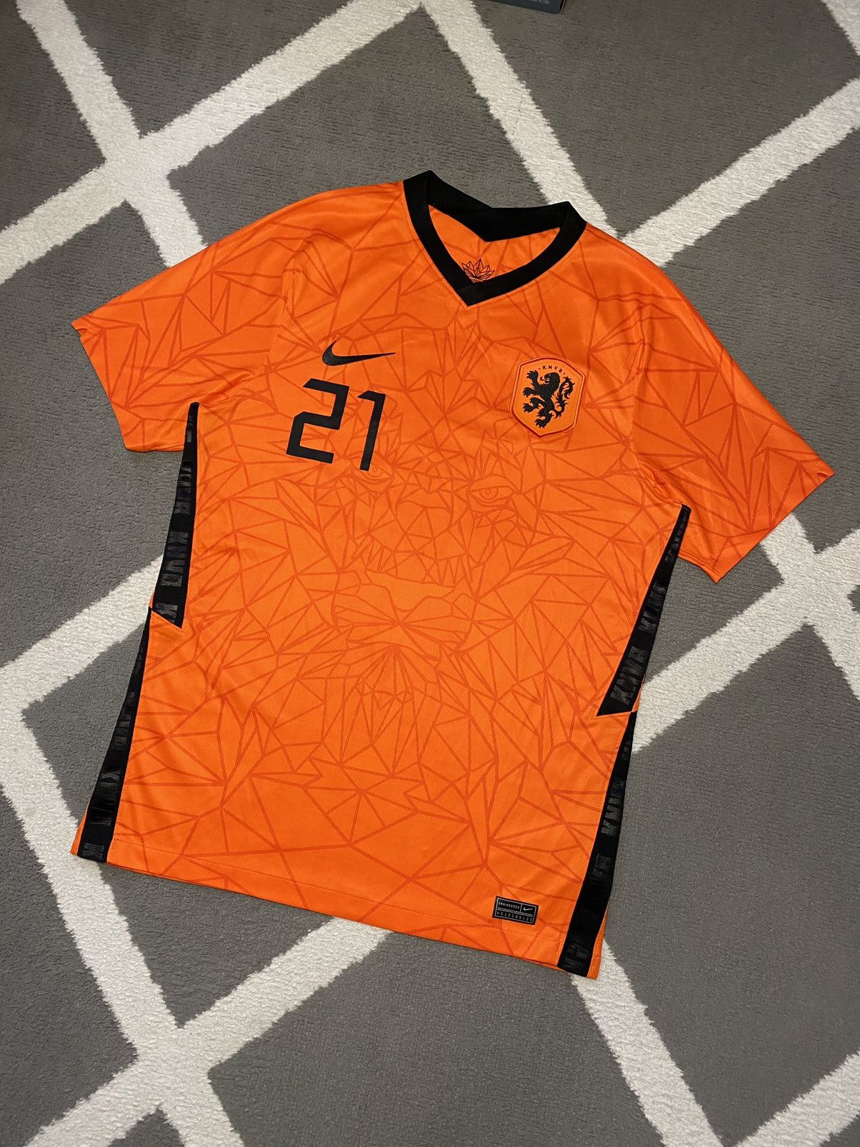 Nike 2020-22 Netherlands Nike soccer football jersey F. De Jong Size US M / EU 48-50 / 2 - 4 Thumbnail