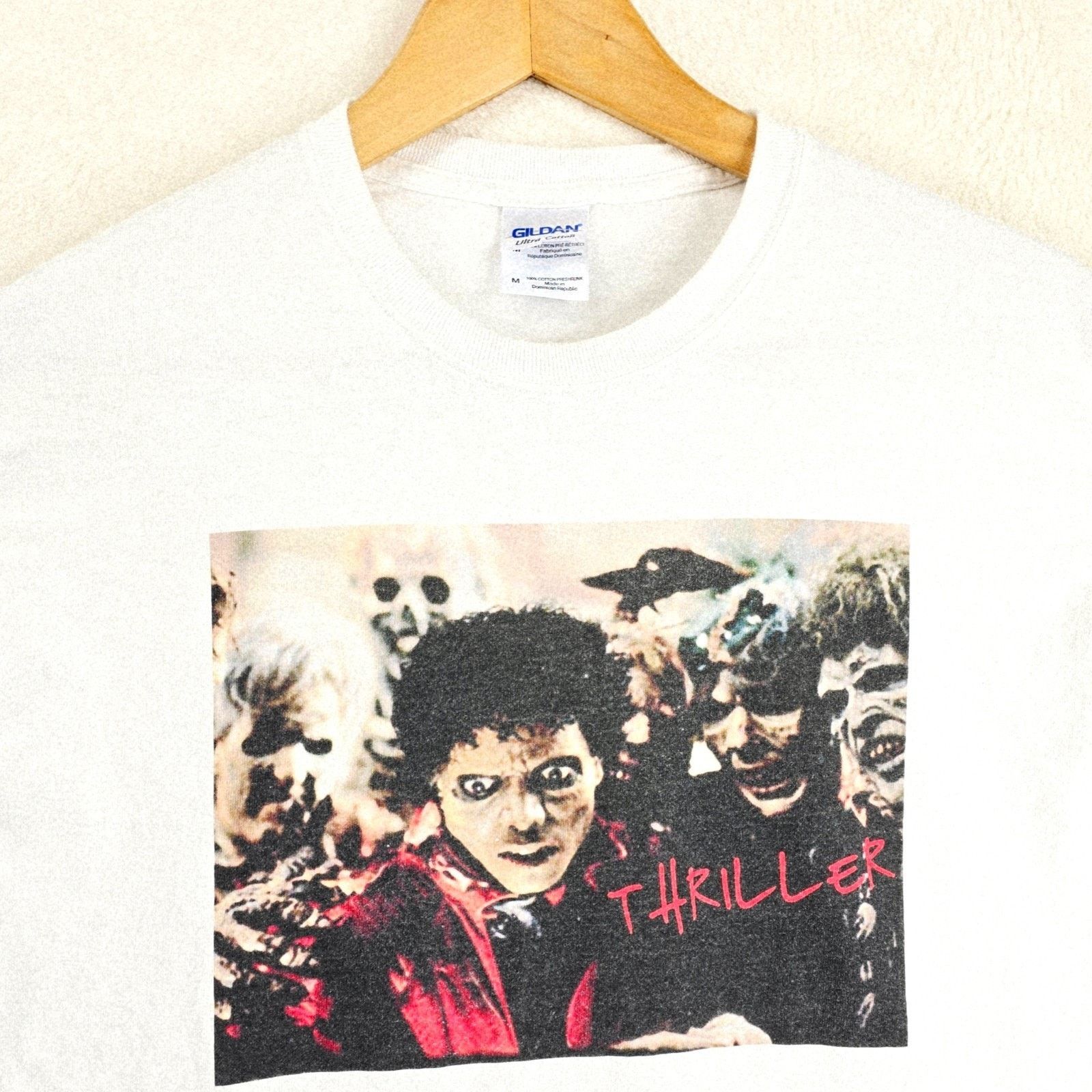 Gildan Vintage Michael Jackson Shirt Mens Medium Thriller Zombie Size US M / EU 48-50 / 2 - 1 Thumbnail