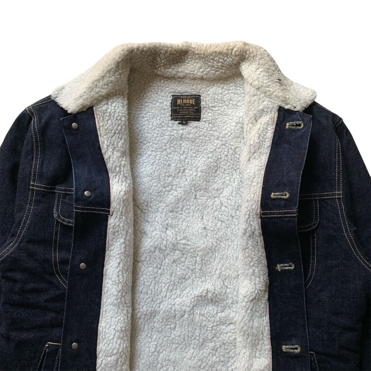 X-LARGE X-Large Denim Selvedge Sherpha Jacket Japanese Brand Size US L / EU 52-54 / 3 - 6 Thumbnail
