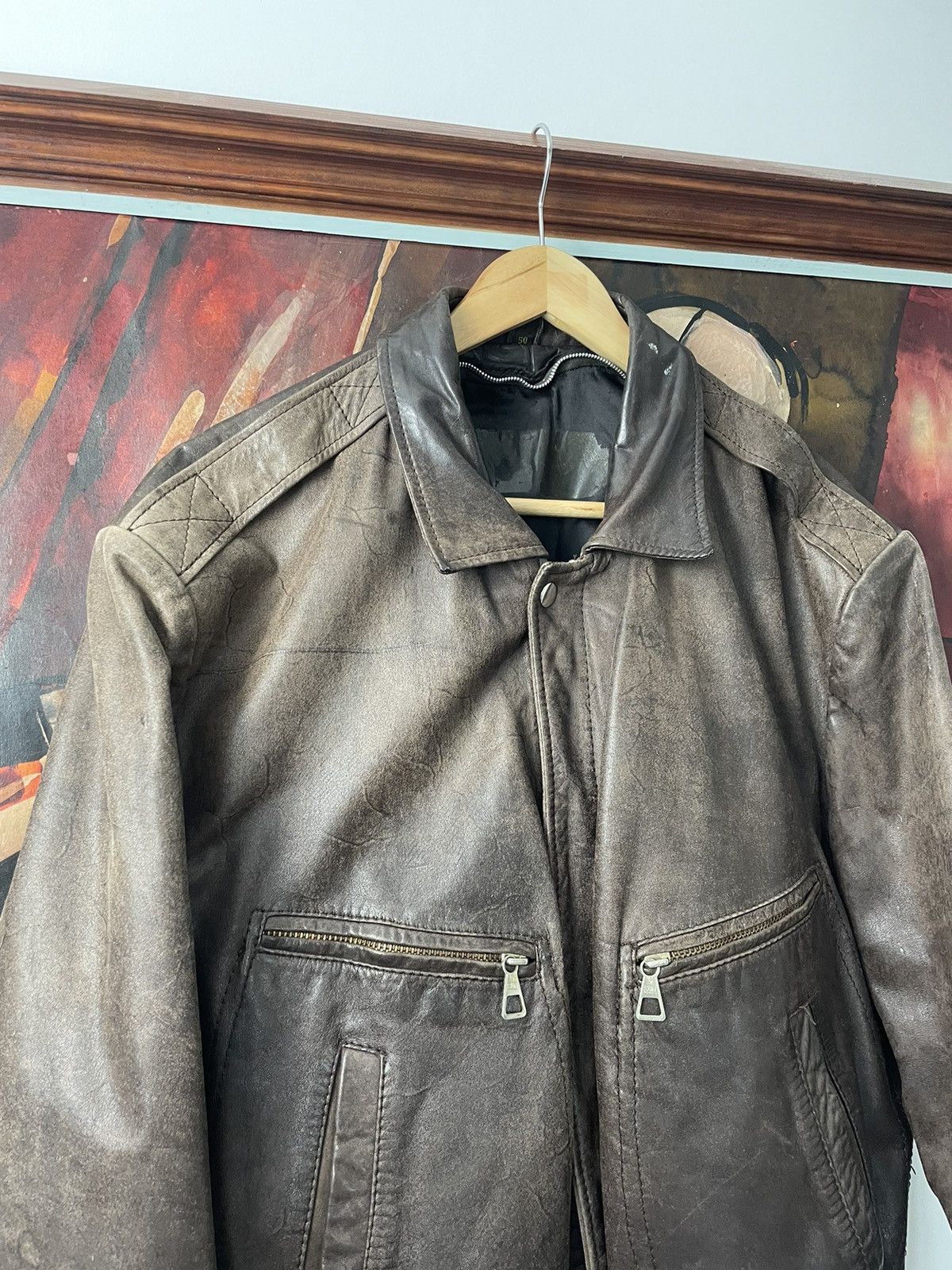 Genuine Leather Genuine Leather Vintage Pilot Bomber Jacket High Quality Size US M / EU 48-50 / 2 - 6 Thumbnail