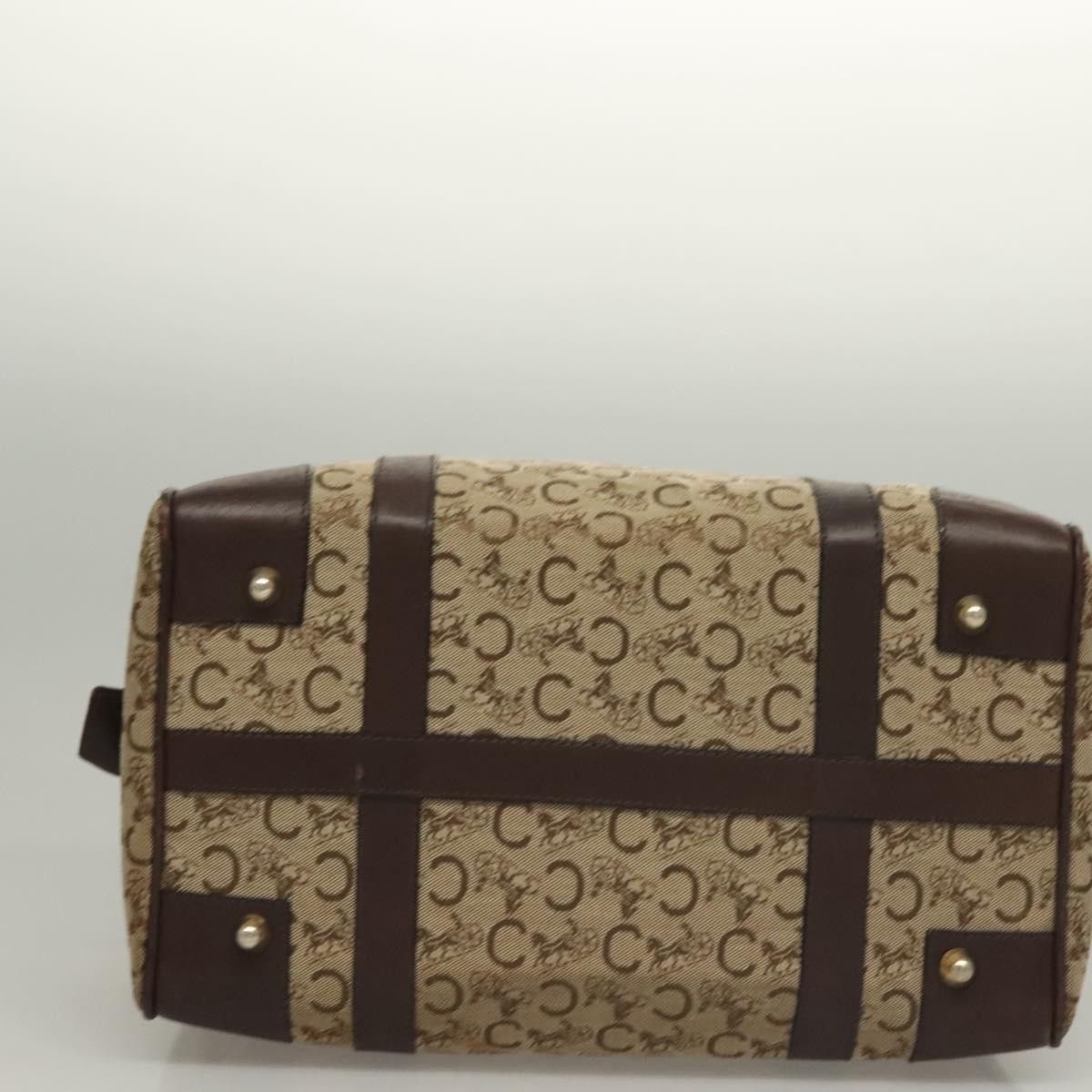 Celine CELINE C Sulky Boston Bag Canvas Brown Gold Size ONE SIZE - 9 Thumbnail