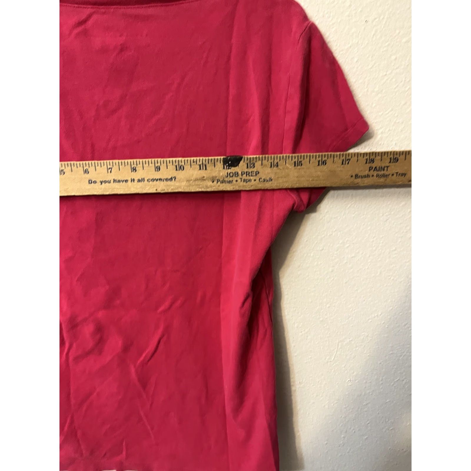 Tommy Hilfiger VINTAGE? No — Actually Not Vintage. Tommy Hilfiger T Shirt Womens Jersey Short Sleeve V-Neck 100% Cotton Pink Large L Size L / US 10 / IT 46 - 4 Thumbnail