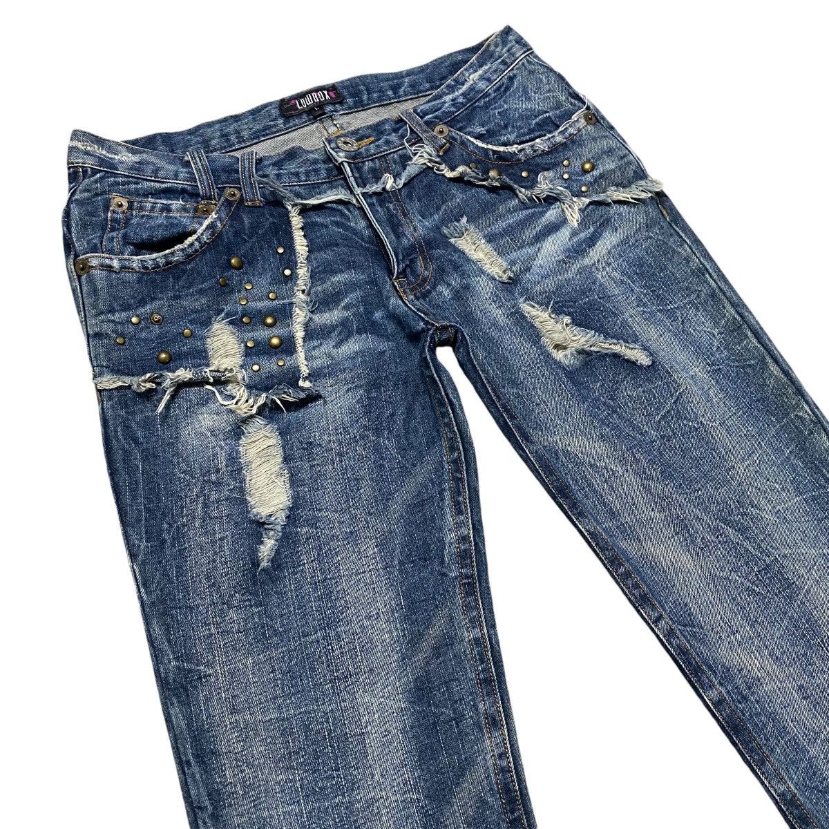 LOWBOX LOWBOX Denim Low Rise Flare Jeans Studded Size US 31 - 2 Thumbnail