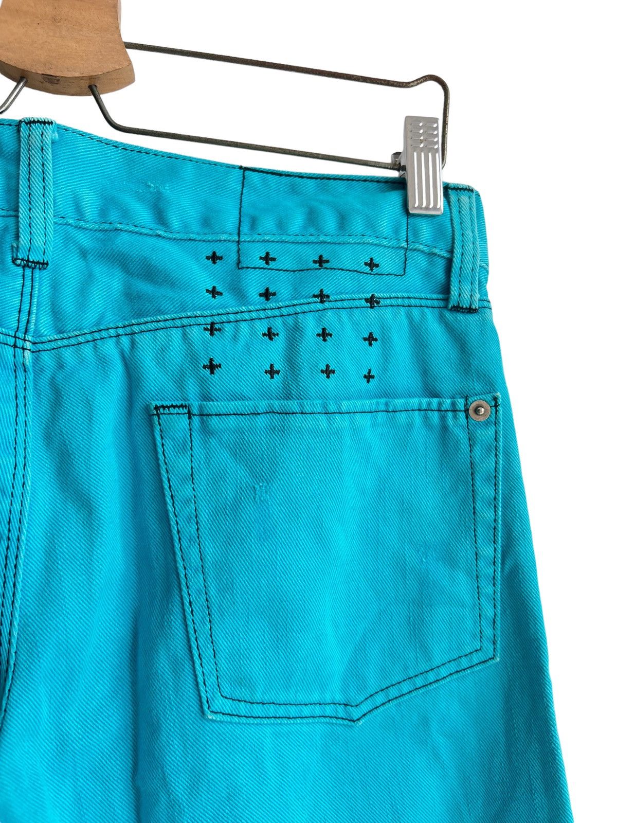 Ksubi OG Ksubi 🇦🇺 Neon Blue Rough Rocker Jeans Denim Turquoise Size US 30 / EU 46 - 4 Thumbnail