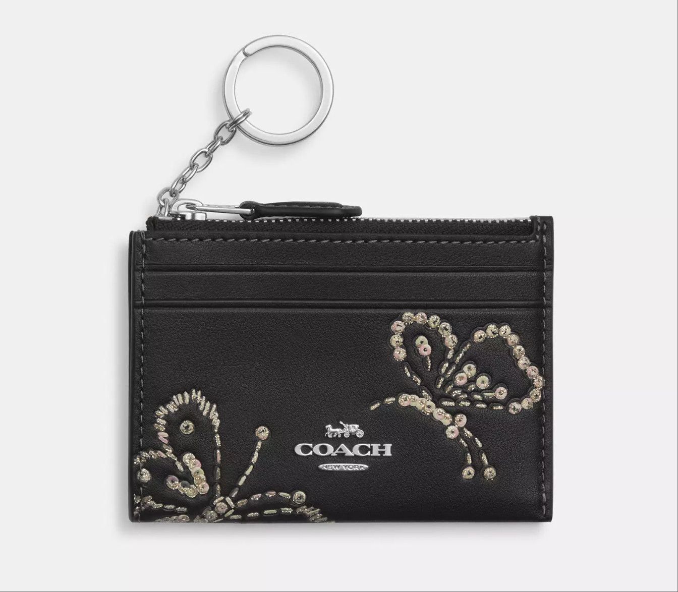 Coach Mini Skinny Id Case With Butterfly Print CCM78 Size ONE SIZE - 4 Thumbnail