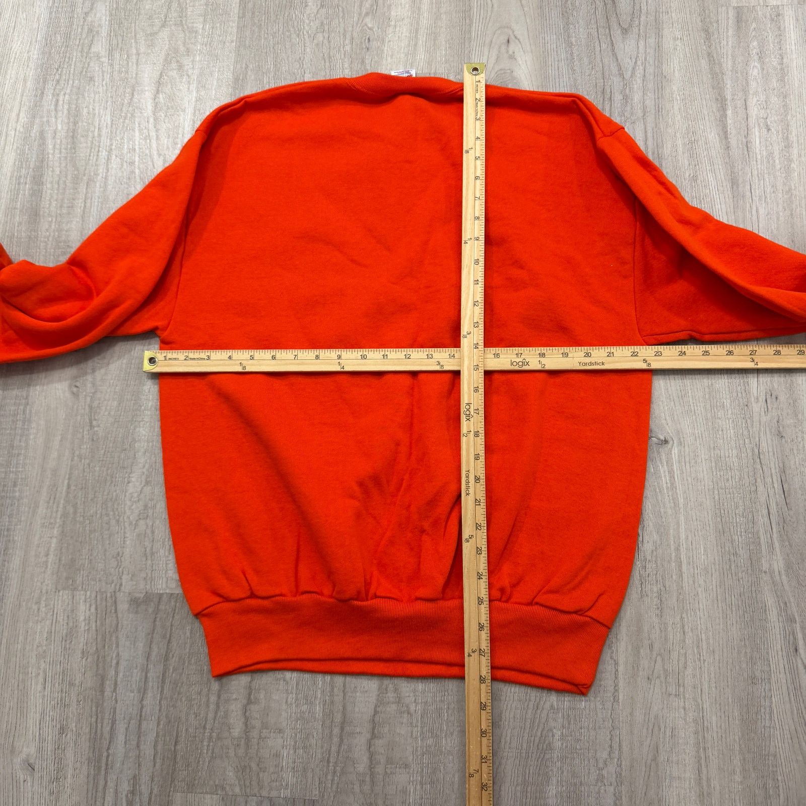 Vintage Vintage Jerzees Sweatshirt Large Orange Pullover 90s USA Size US L / EU 52-54 / 3 - 6 Thumbnail