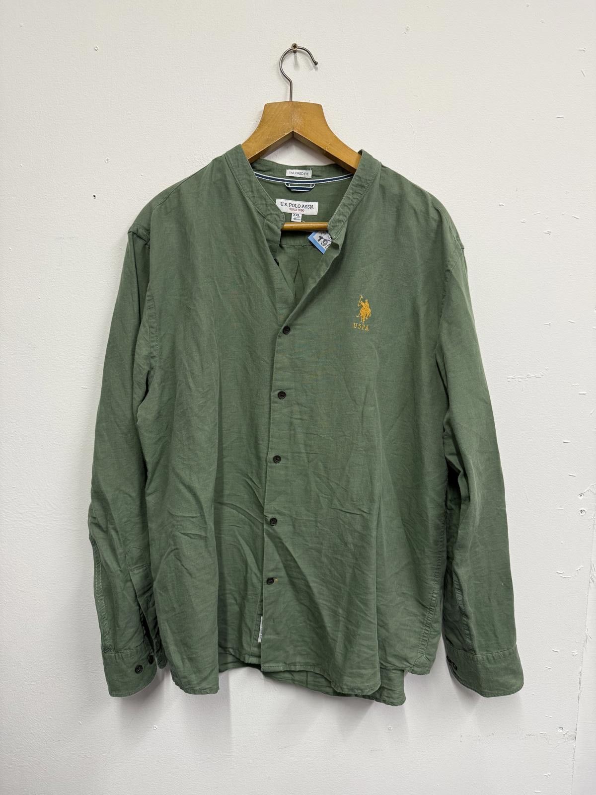 U.S. Polo Assn. U.S. Polo Assn. Men's Casual Green Button-Up Shirt Size US XXL / EU 58 / 5 - 1 Thumbnail