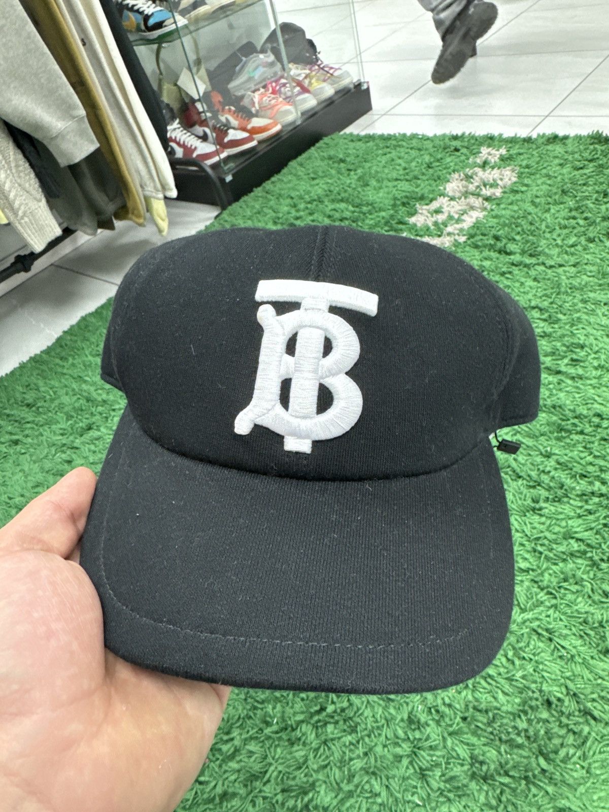 image of Burberry Cap in Black, Men's