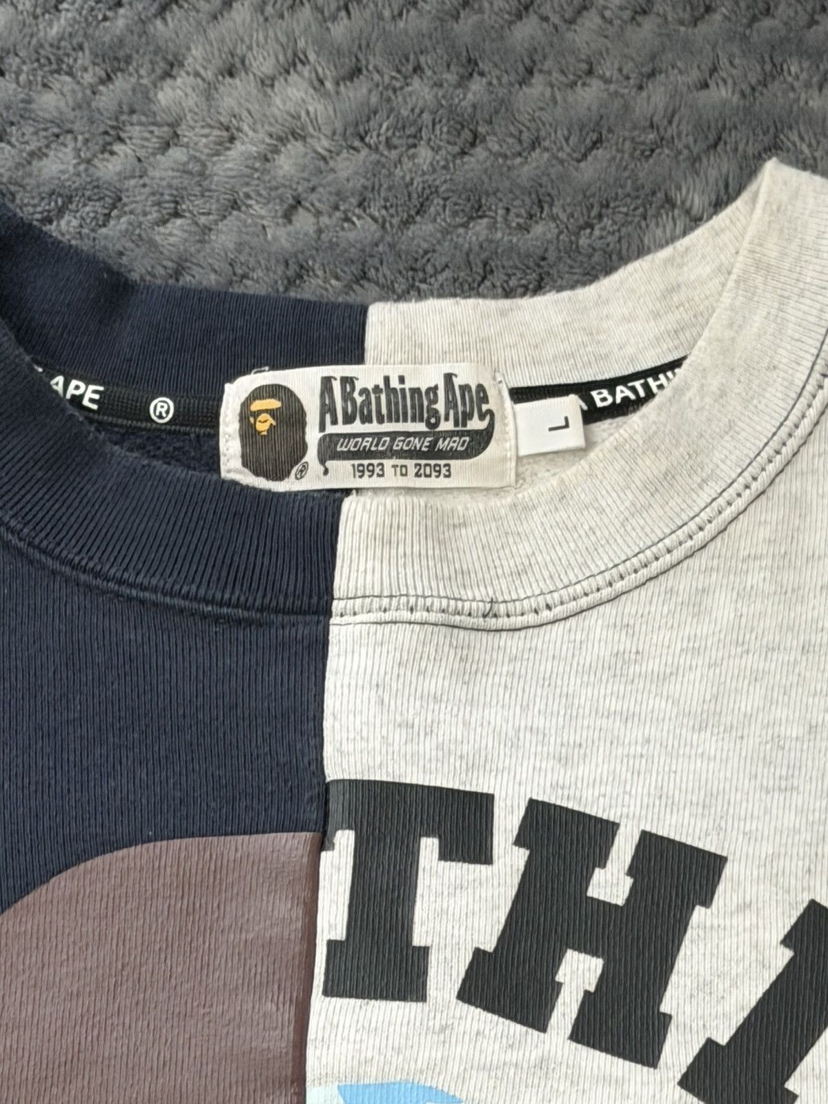 Bape Bape College By Bathing Ape Crewneck Loose Fit. Size Large Size US L / EU 52-54 / 3 - 3 Thumbnail