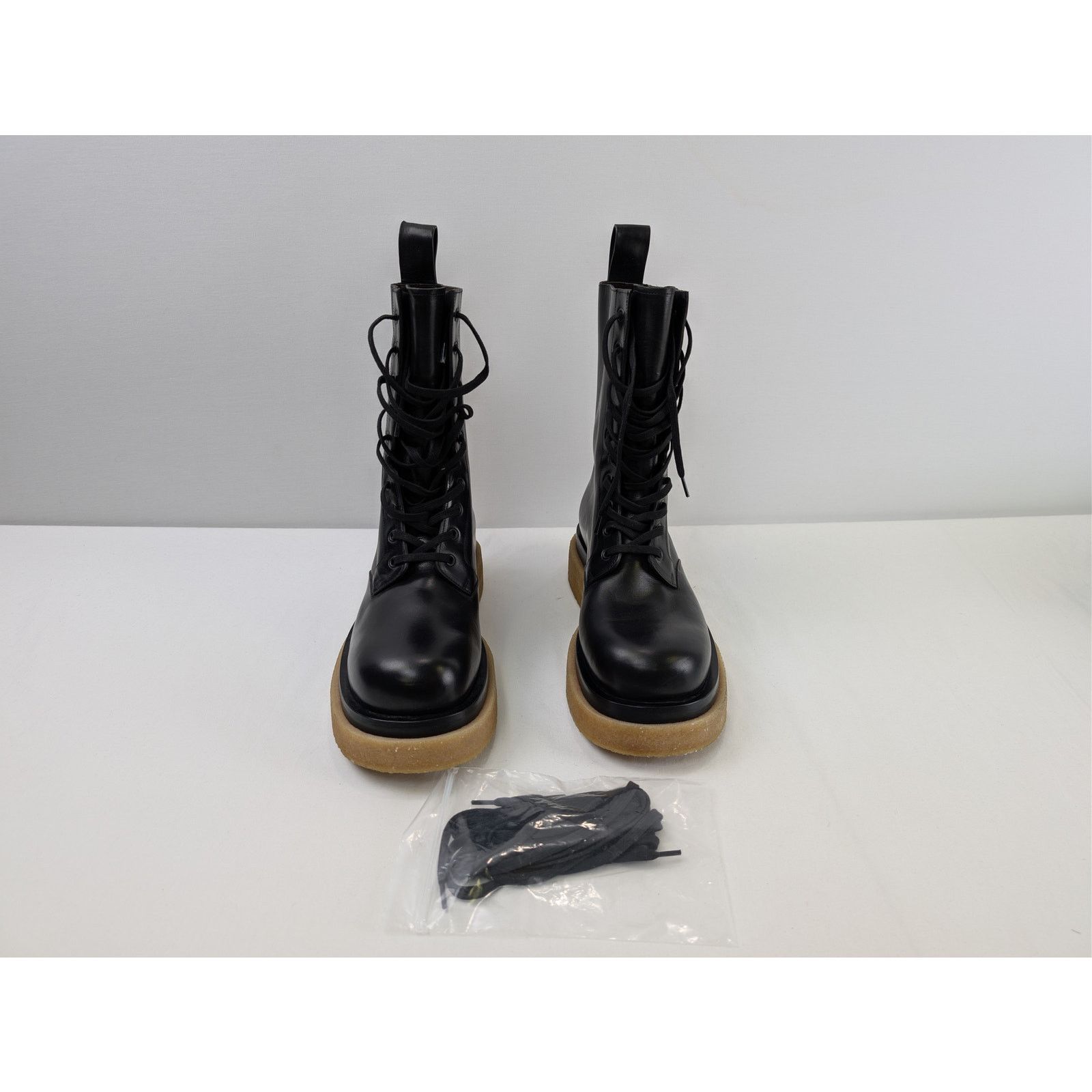 Bottega Veneta o1rshd1 Military Calf Lug Boots in Black Size US 10 / EU 43 - 6 Thumbnail