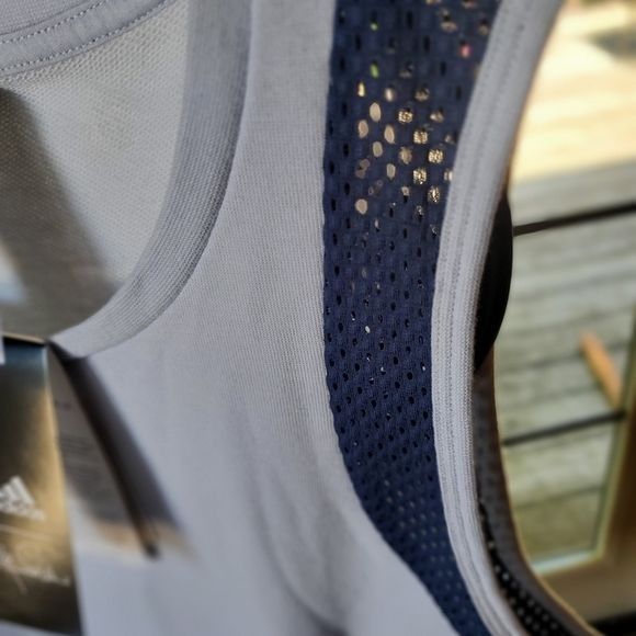 Adidas Adidas x Zoe Saldana Halo Blue Crew Navy Tank Sleeveless Sz. Size M / US 6-8 / IT 42-44 - 4 Thumbnail