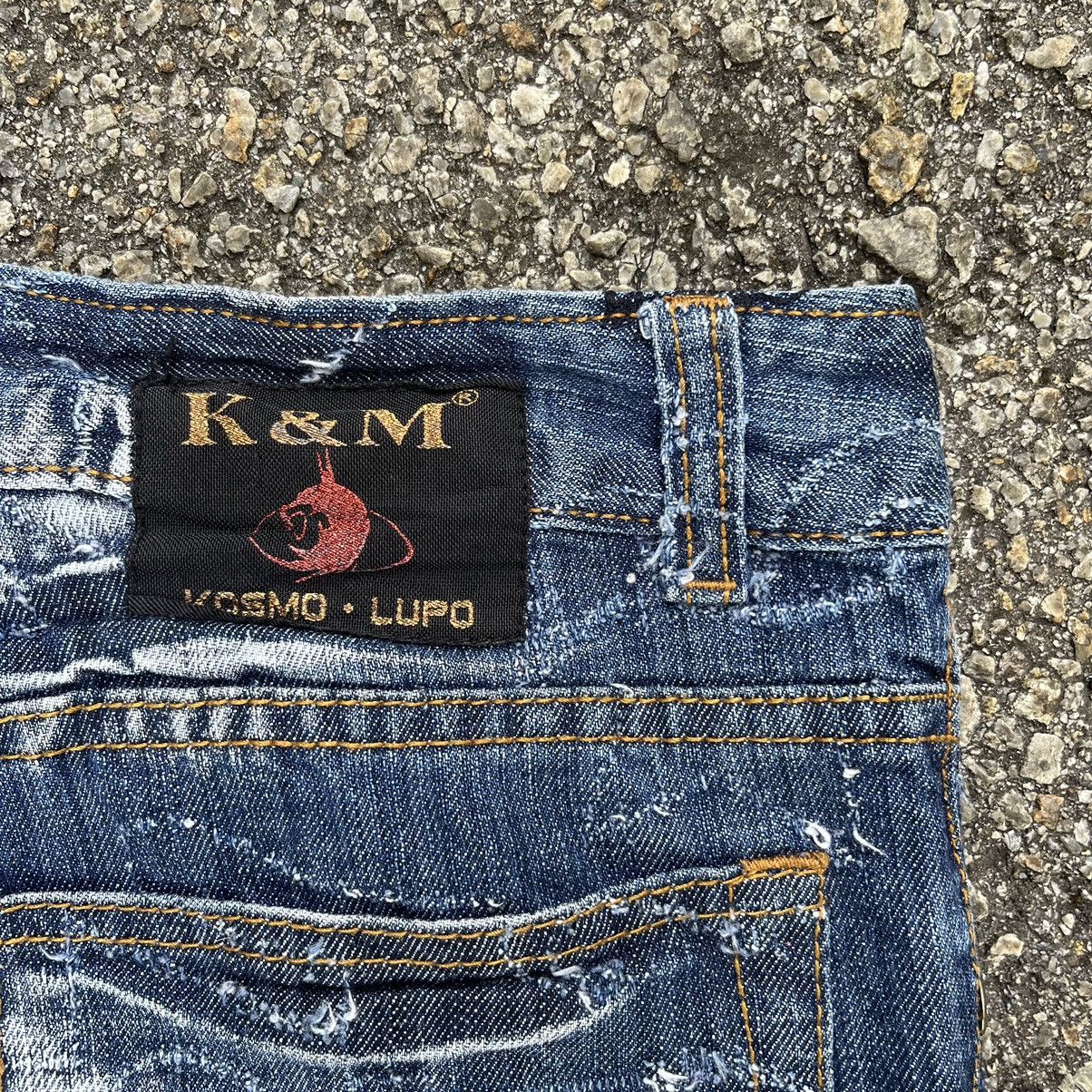 Kapital Japanese Kosmo Lupo Denim Embroidery Jeans Boro Grunge Punk Size US 31 - 14 Thumbnail