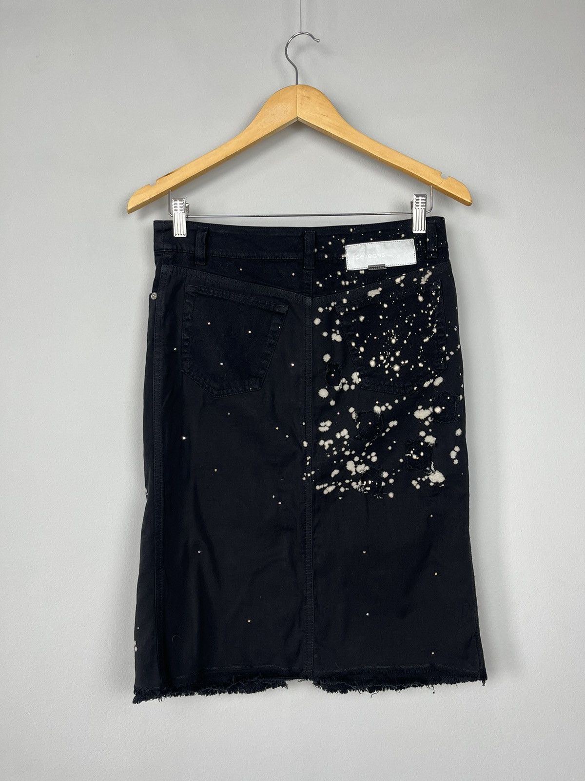 Iceberg Iceberg Icejeans Vintage Glitter Archive Denim Skirt Italy Size 27" / US 4 / IT 40 - 10 Thumbnail
