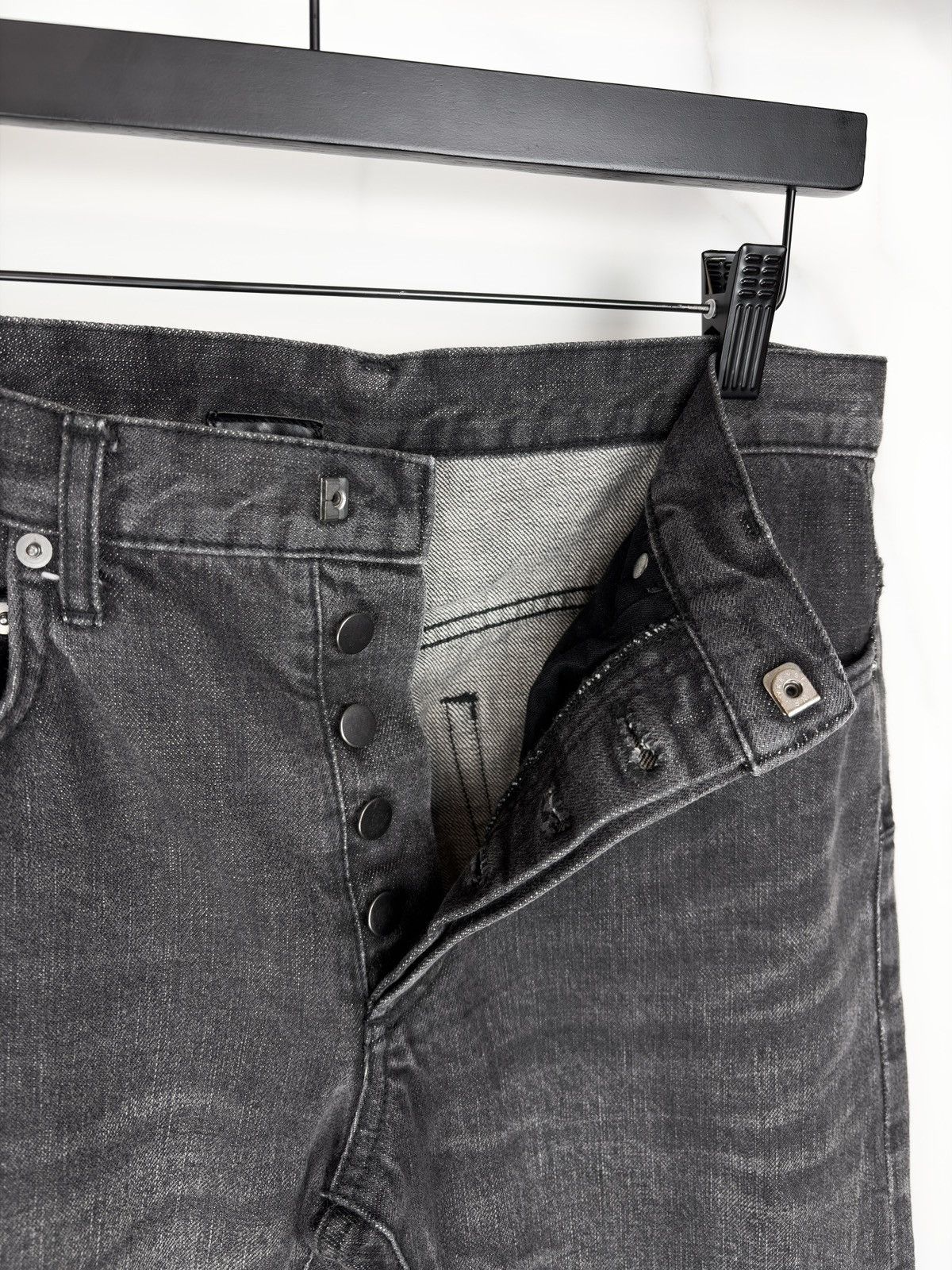 Dior SS08 Dior Homme Black Clawmark Denim Jeans KVA Size US 29 - 6 Thumbnail