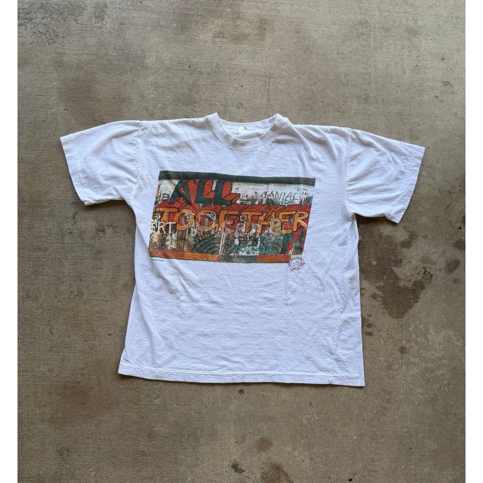 Vintage Vintage 1990 Berlin Wall, Germany Art Tee White Political Size US S / EU 44-46 / 1 - 1 Thumbnail