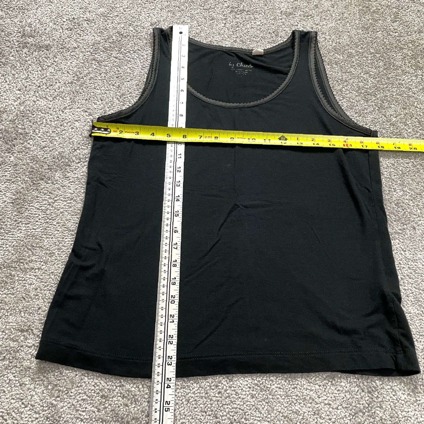 Vintage VINTAGE Chico's Women's Tank Top Shirt Adult Medium Black Cotton Modal Spandex Sleeveless Basic Size M / US 6-8 / IT 42-44 - 5 Thumbnail