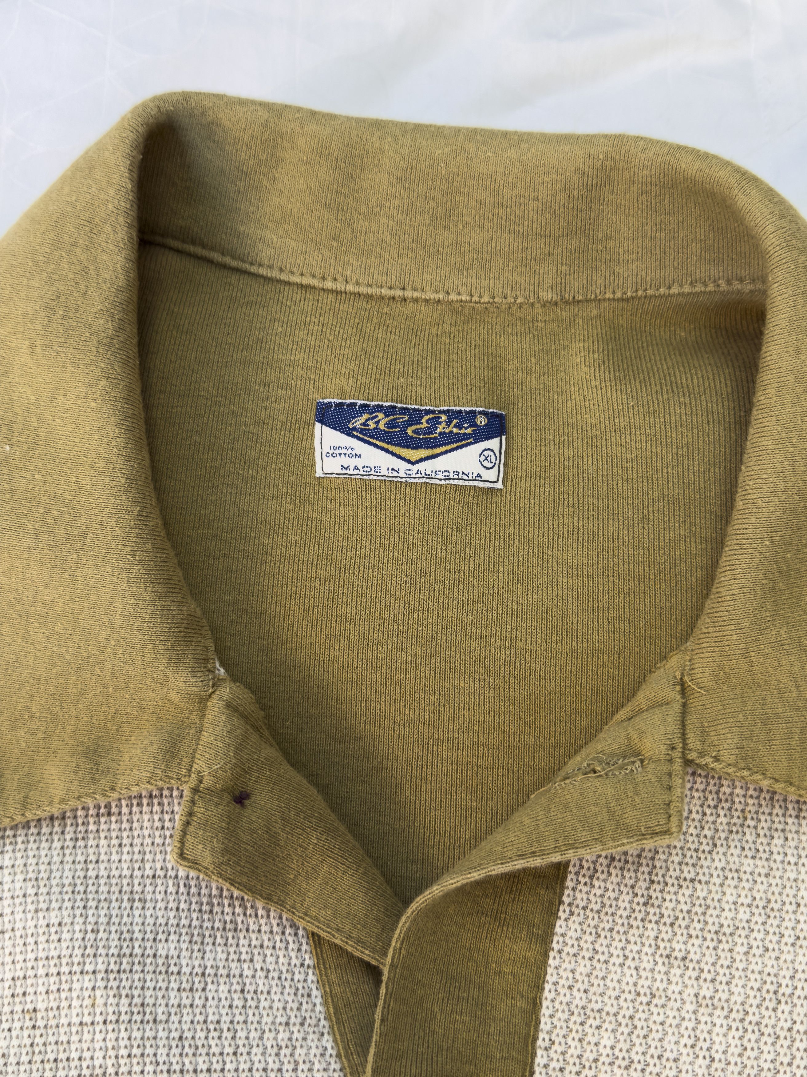 Bc Ethic Vintage BC Ethic Knit Button Up Long Sleeve Shirt Size US XL / EU 56 / 4 - 4 Thumbnail