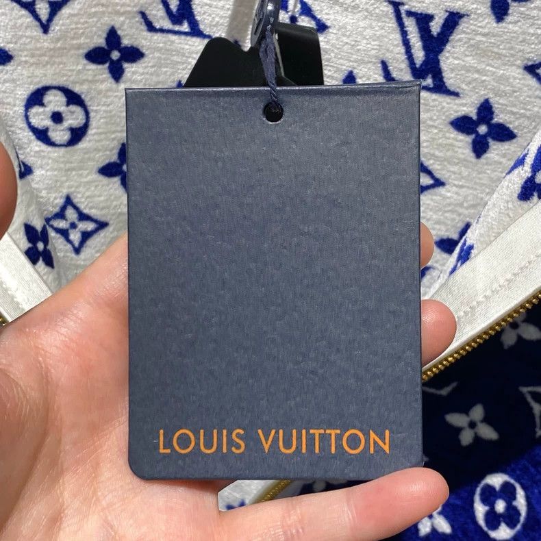 Louis Vuitton Louis Vuitton Navy print and floral print hooded jacket Size XXS / US 00 / IT 34 - 6 Thumbnail