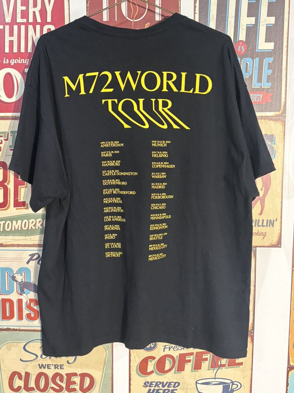 Metallica Metallica M72 World Tour Black TShirt 2024 Official Merch XL Size US XL / EU 56 / 4 - 4 Thumbnail