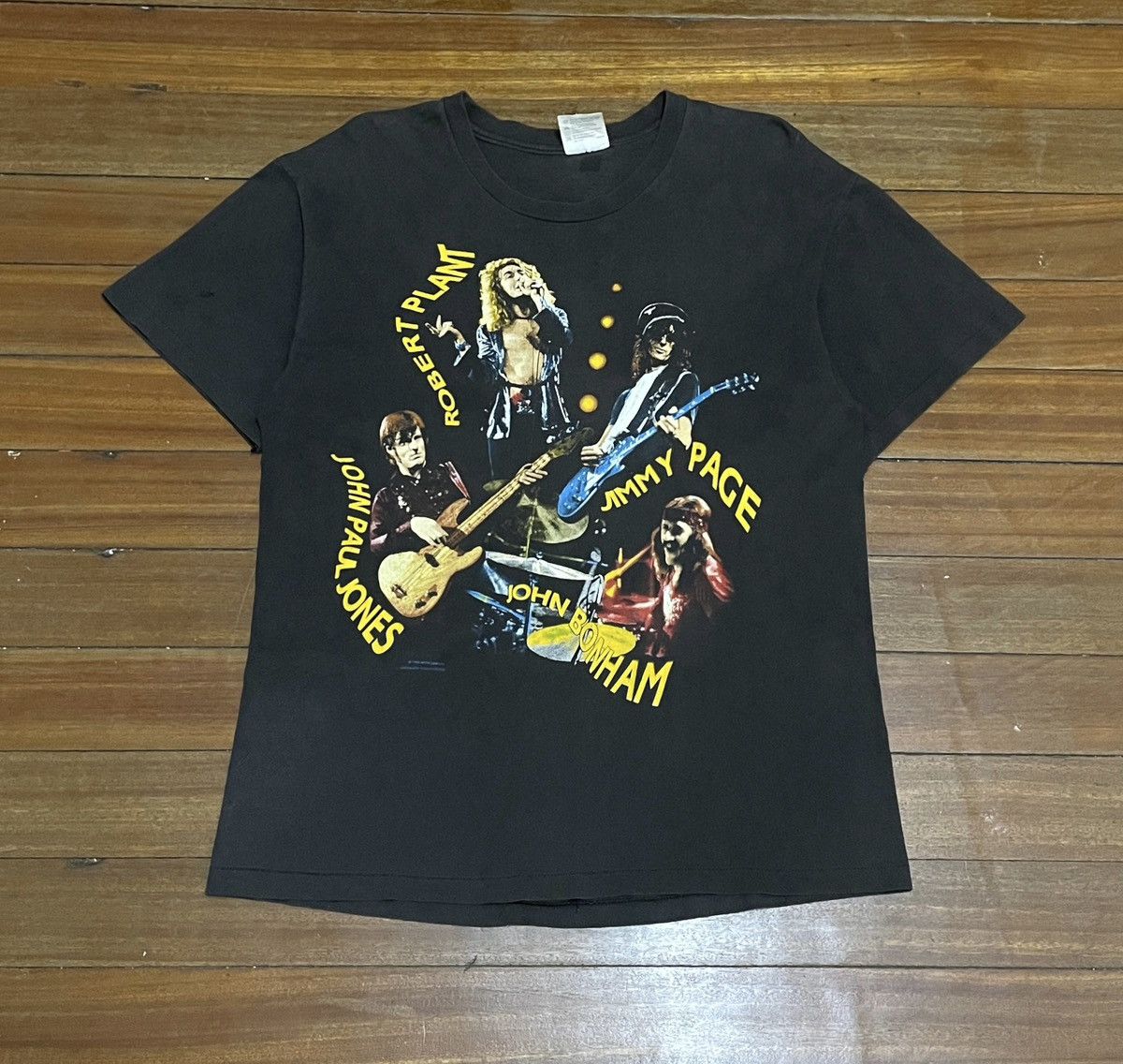 Rare Design Vintage Rock Band Led Zeppelin T-shirt 1990s