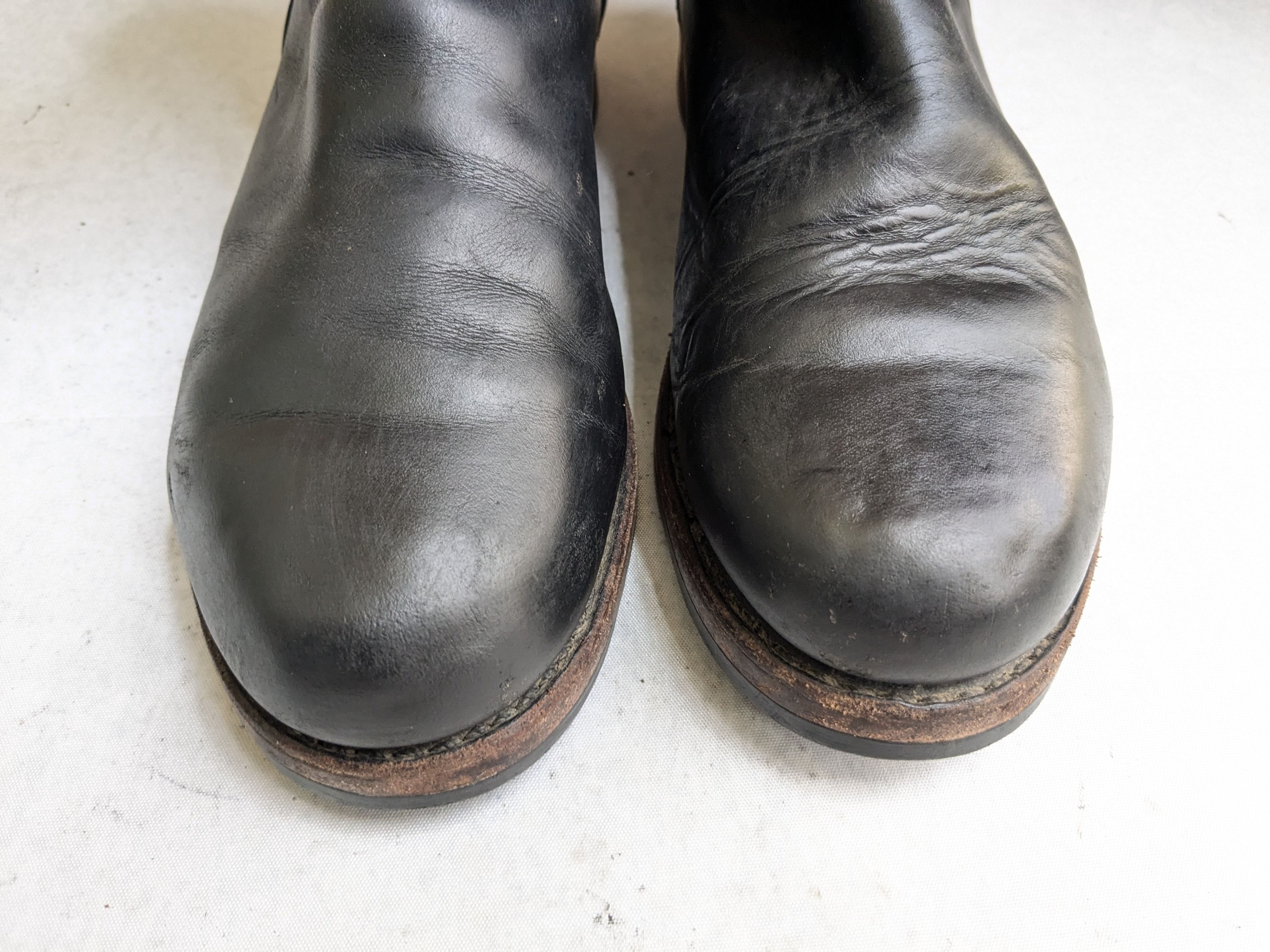 Frye Frye Engineer Boots Black Leather 10 M Leather Buckle Size US 10 / EU 43 - 4 Thumbnail