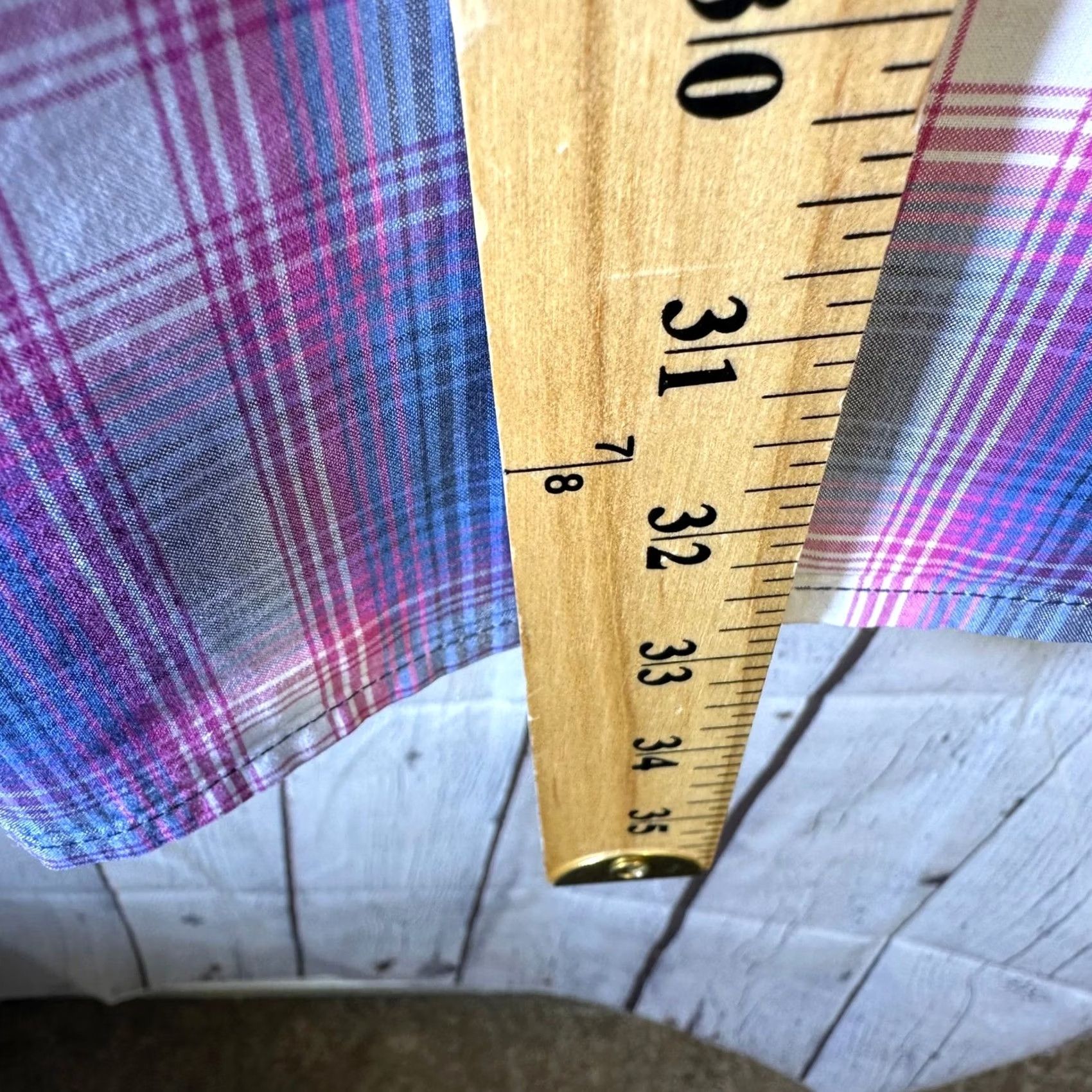 Pinko Cinch Western Womens XS Purple Pink Plaid Button Down Long Sleeve Cotton Size XL / US 12-14 / IT 48-50 - 6 Thumbnail