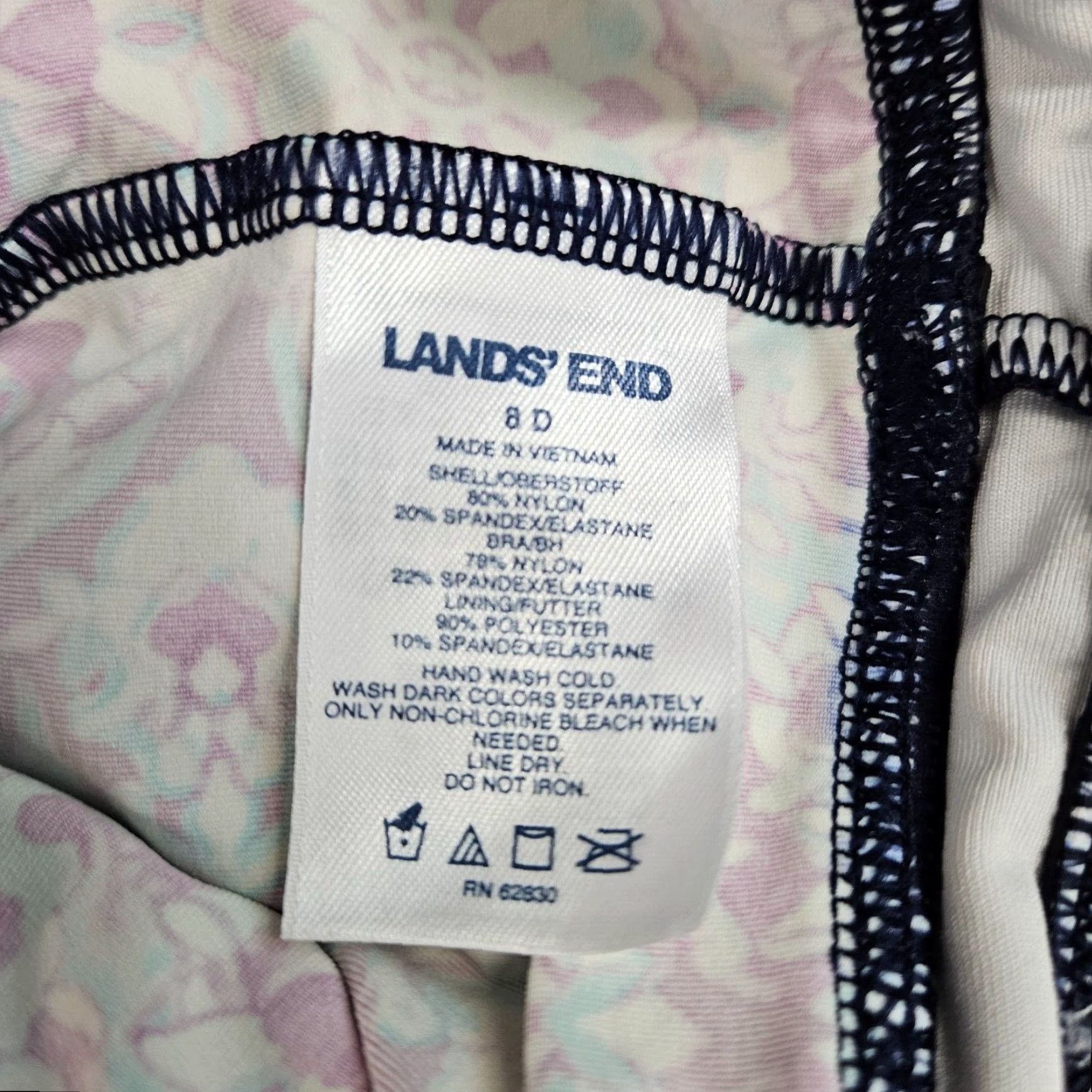 Lands' End Lands End Tankini Womens Sz 8 D Purple Blue Printed Size ONE SIZE - 5 Thumbnail