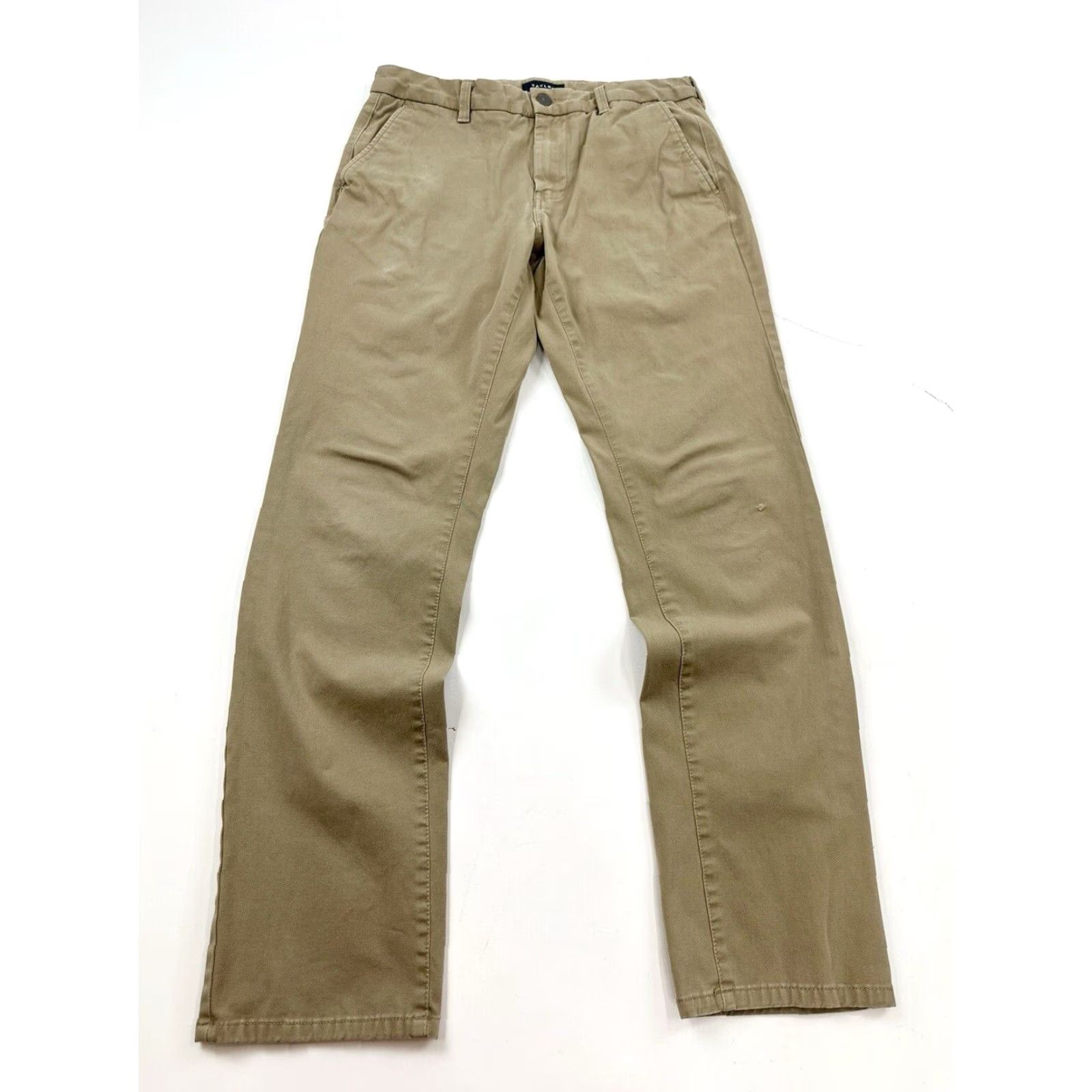 Vintage Taylrd Pants Men 31x30 Khaki Chino Flat Front Twill Cotton Beige Regular Inseam 30 Straight Pant Mens Clothing Size US 31 - 2 Thumbnail