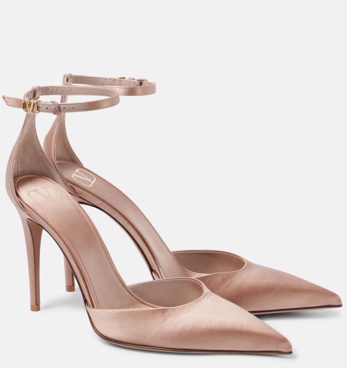 Valentino Valentino satin beige high heel pumps shoes Size US 8 / IT 38 - 4 Thumbnail