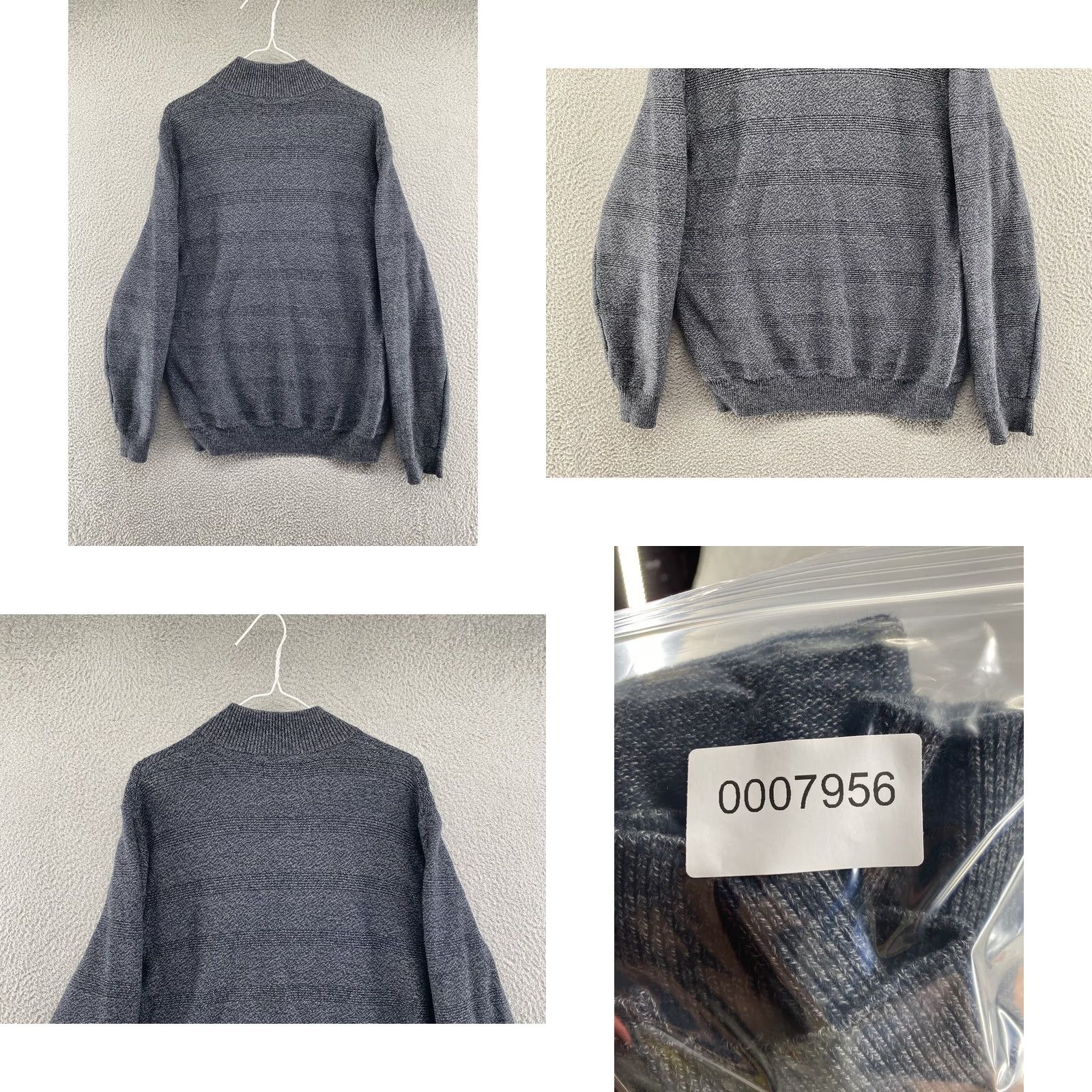 Chaps Chaps Mens Blue Stripe Knit 1/4 Button Cotton Pullover Sweater In Size L Golf Shirt Mens Pullover Knit Pattern Solid 1/4 Zip Fall Winter Size US L / EU 52-54 / 3 - 8 Thumbnail