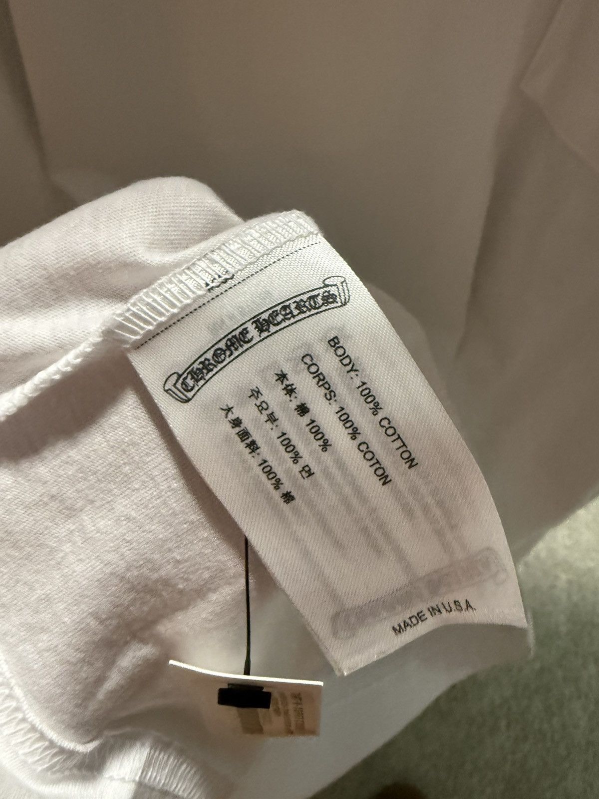 Chrome Hearts Chrome Hearts White Blue/Neck Logo S/s Size US L / EU 52-54 / 3 - 3 Thumbnail