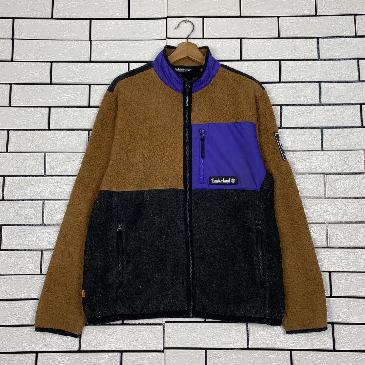 Japanese Brand 📌Fleece Sherpa Jacket Timberland Multi Color Block Size US M / EU 48-50 / 2 - 2 Thumbnail