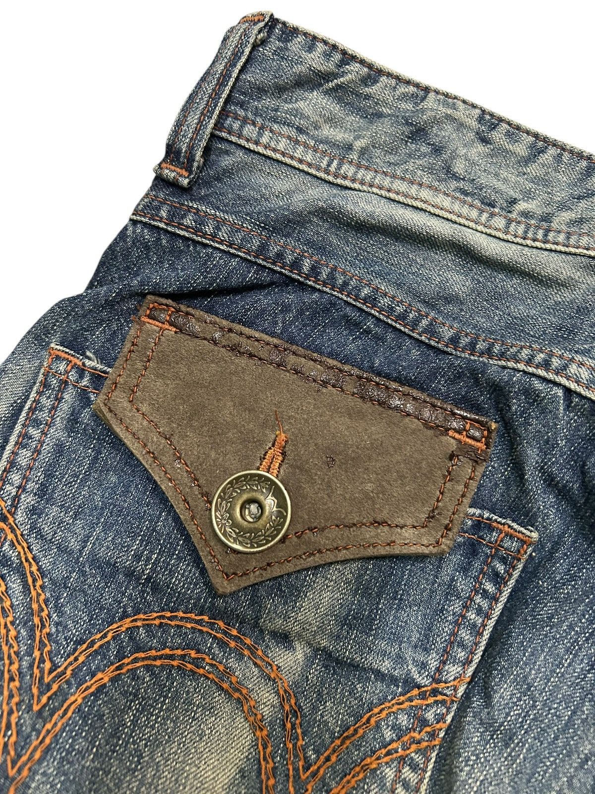 Edwin × If Six Was Nine × Kapital Rare Edwin Blue Trip Mud Wash Denim Jeans☠️☠️ Size US 31 - 11 Thumbnail