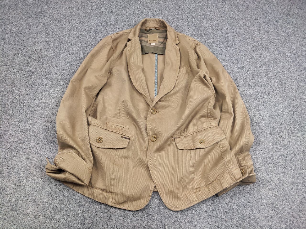 Diesel Vintage 90's Diesel Military Apparel Canvas Blazer Jacket Size US M / EU 48-50 / 2 - 2 Thumbnail