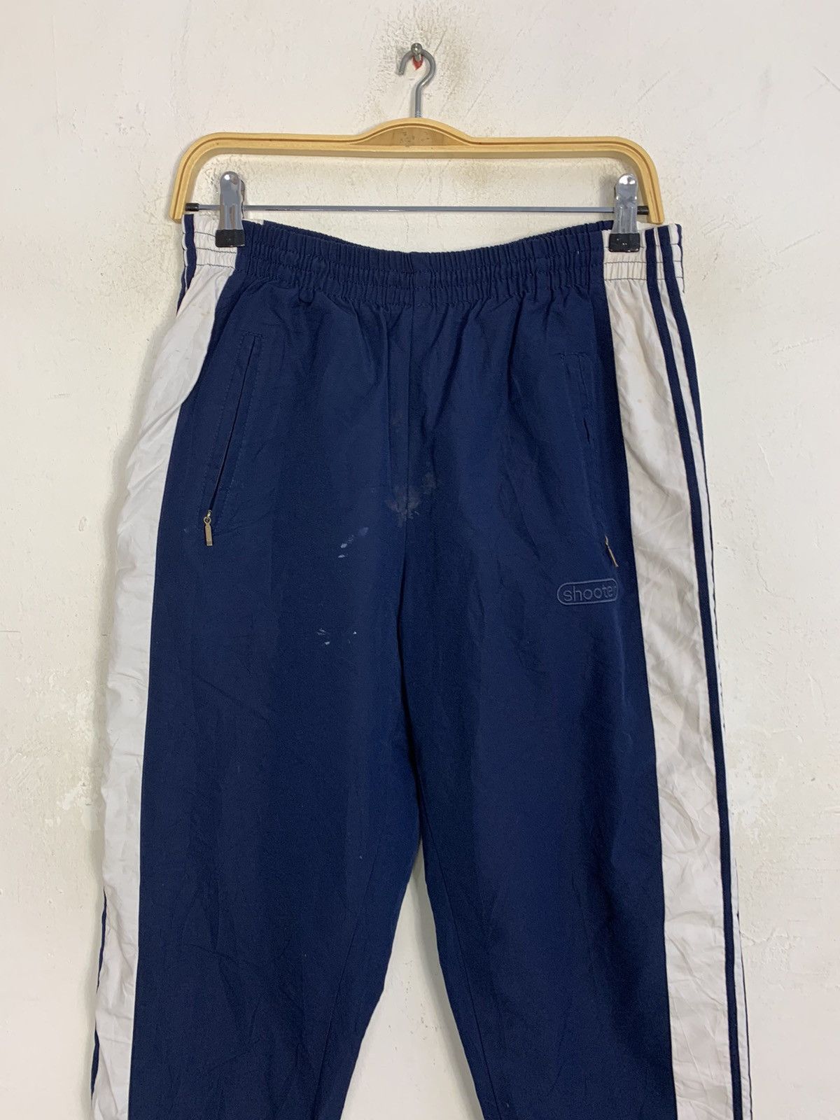 Vintage 90s Shooter Track Pant Side Snap Button Stretchable Waist Size US 28 / EU 44 - 3 Thumbnail