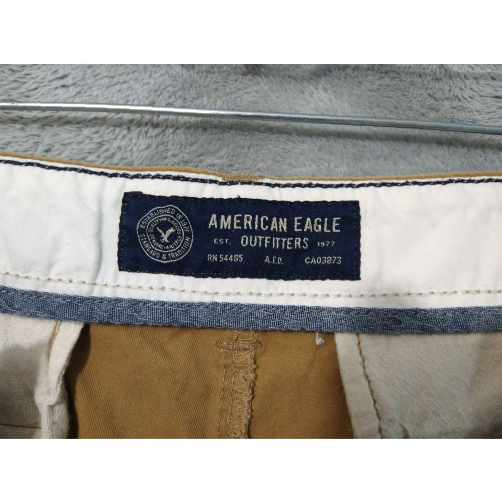 American Eagle Outfitters American Eagle Pants Mens 32x32 Beige Chino Flat Front Mid Rise Straight Original Size US 32 / EU 48 - 7 Thumbnail