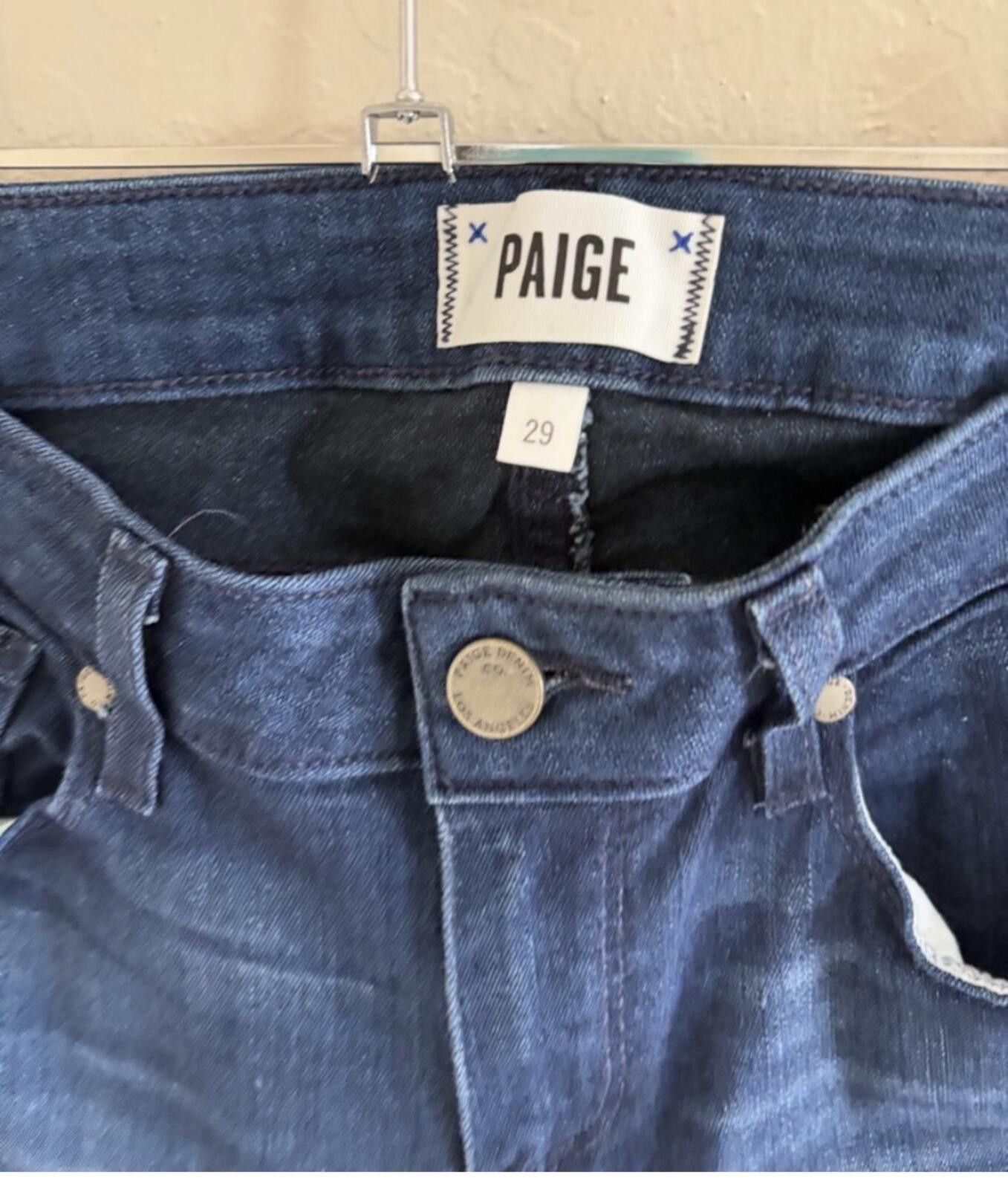 Paige PAIGE Verdugo Dark Navy Ankle Skinny Jeans Size 29" - 3 Thumbnail