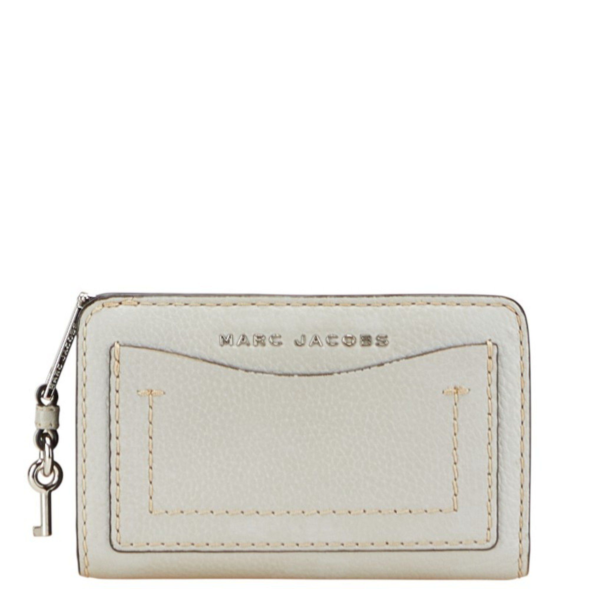 Marc Jacobs Marc Jacobs logo bifold wallet in gray leather for women. Size ONE SIZE - 1 Thumbnail