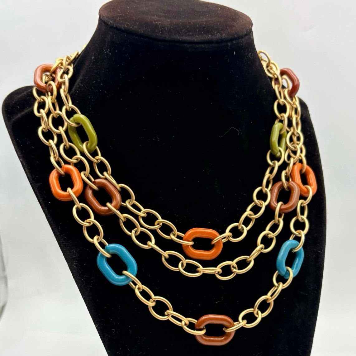 Other Gold & Orange Chain Necklace Size ONE SIZE - 3 Thumbnail