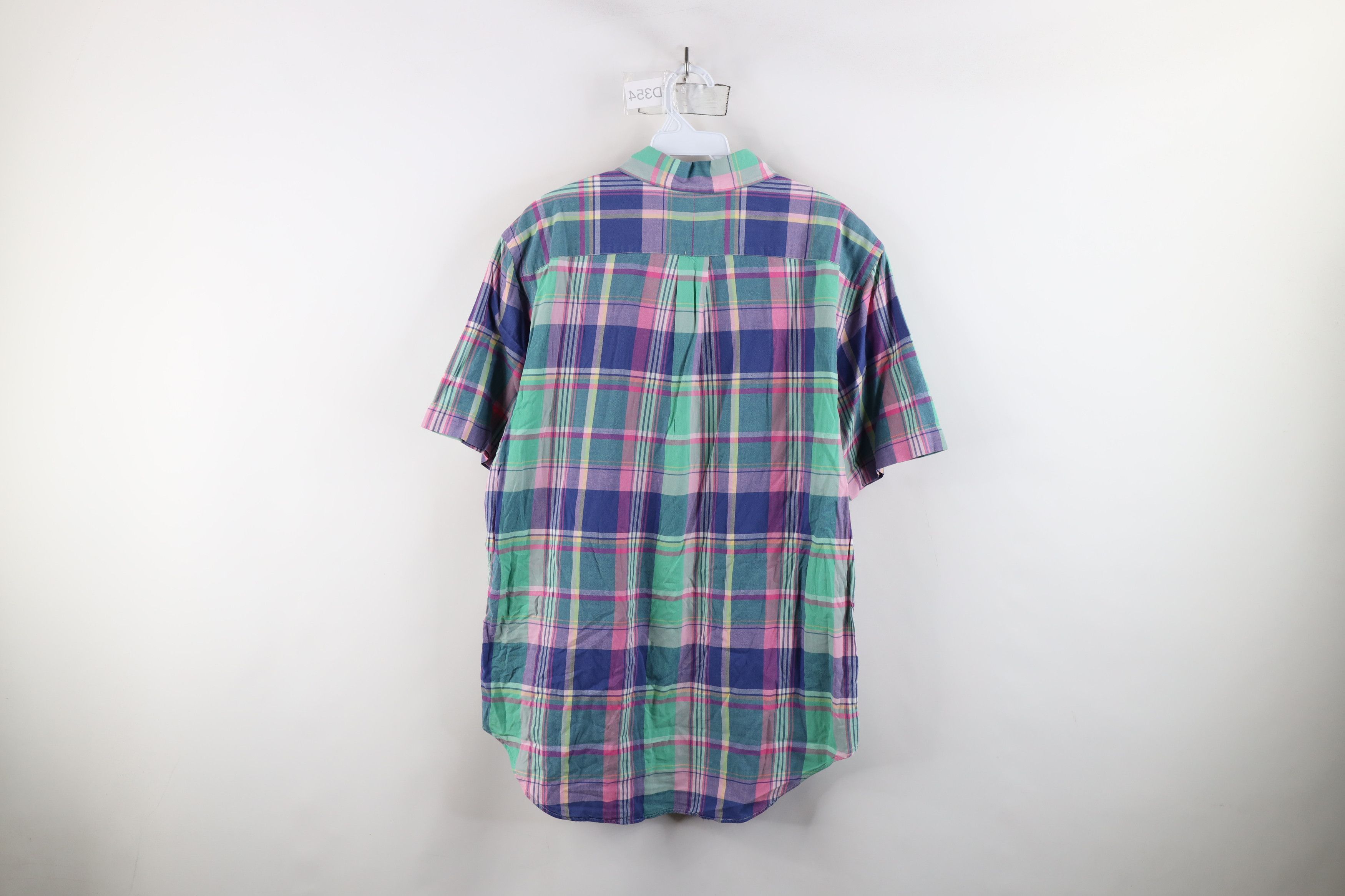 Ralph Lauren × Vintage Vintage 90s Ralph Lauren Madras Plaid Button Down Shirt Size US M / EU 48-50 / 2 - 10 Thumbnail